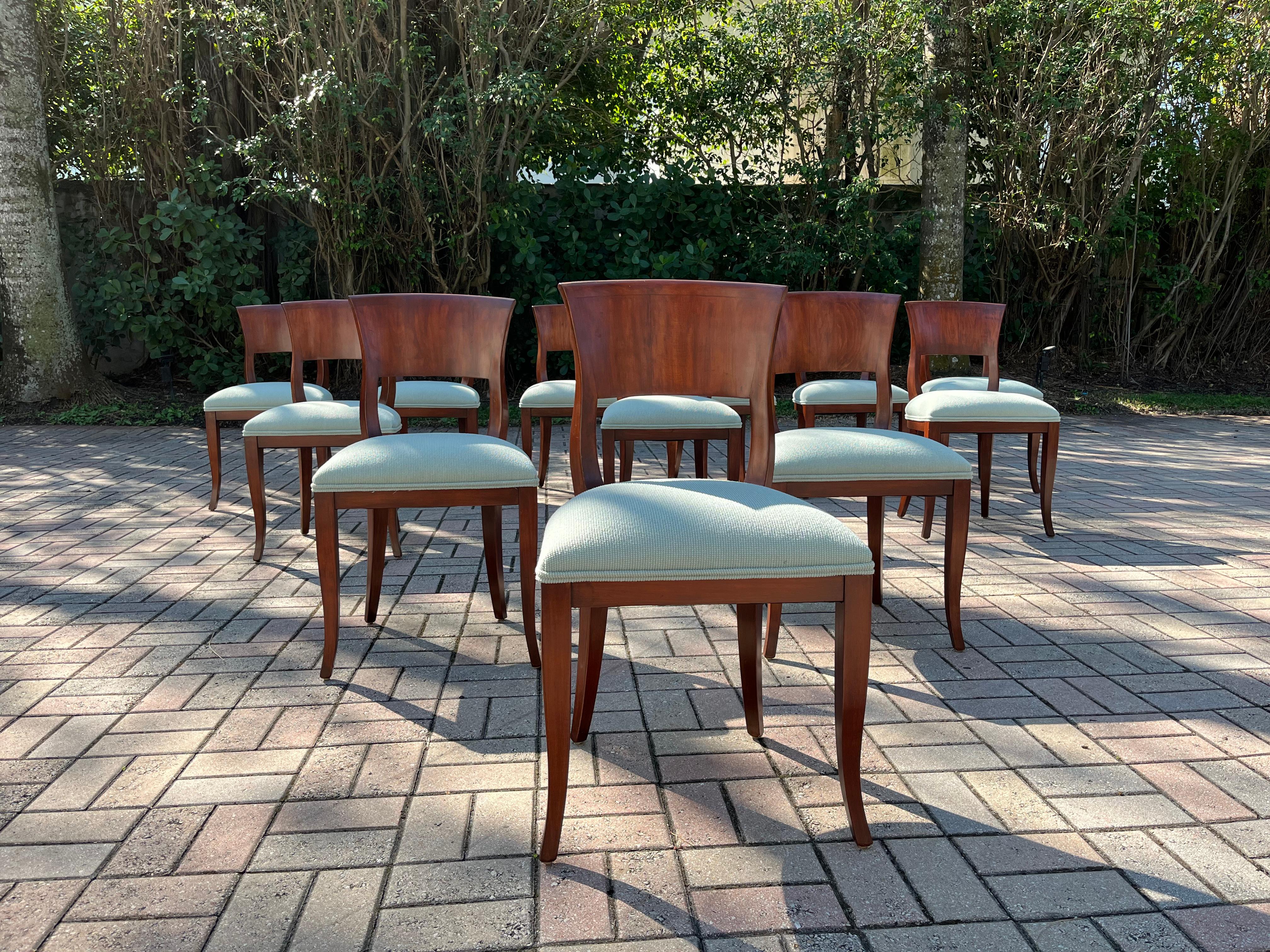 American Set of Twelve Elegant Dining Chairs For Sale