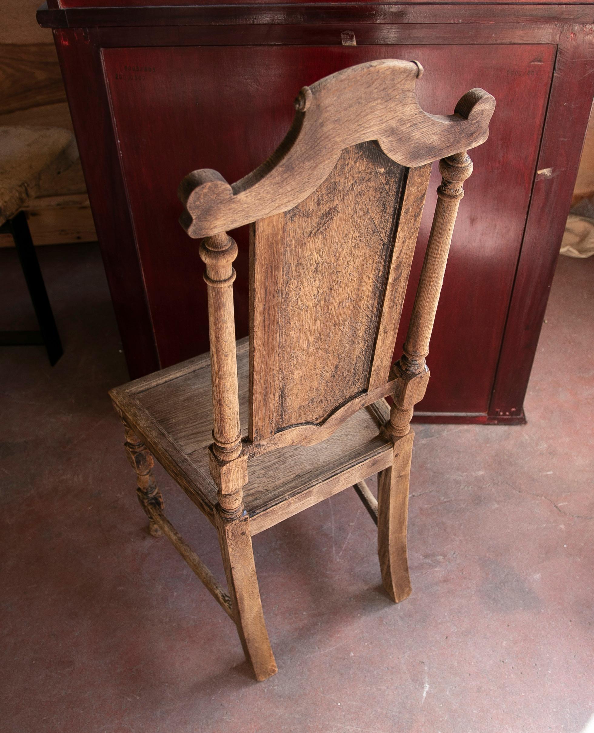Set of Twelve Elegant Wooden Dining Room Chairs with Backrest 15