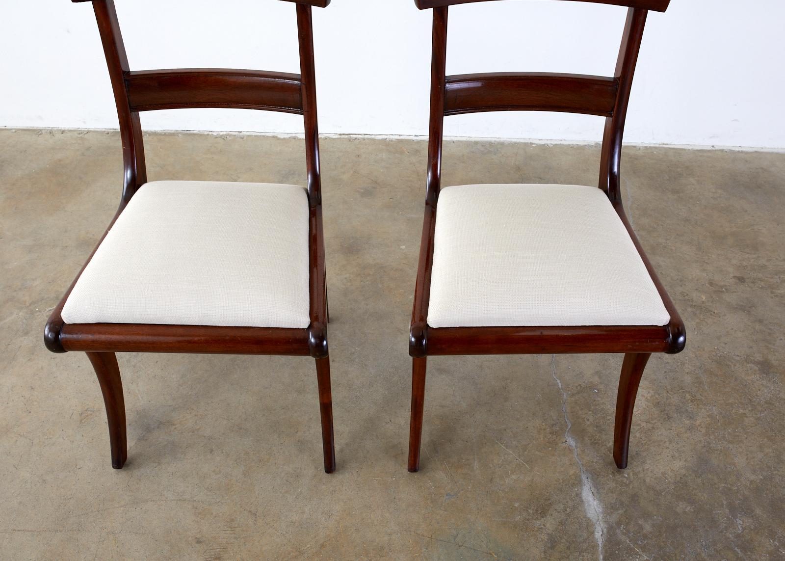 Set of Twelve English Regency Mahogany Dining Chairs 5