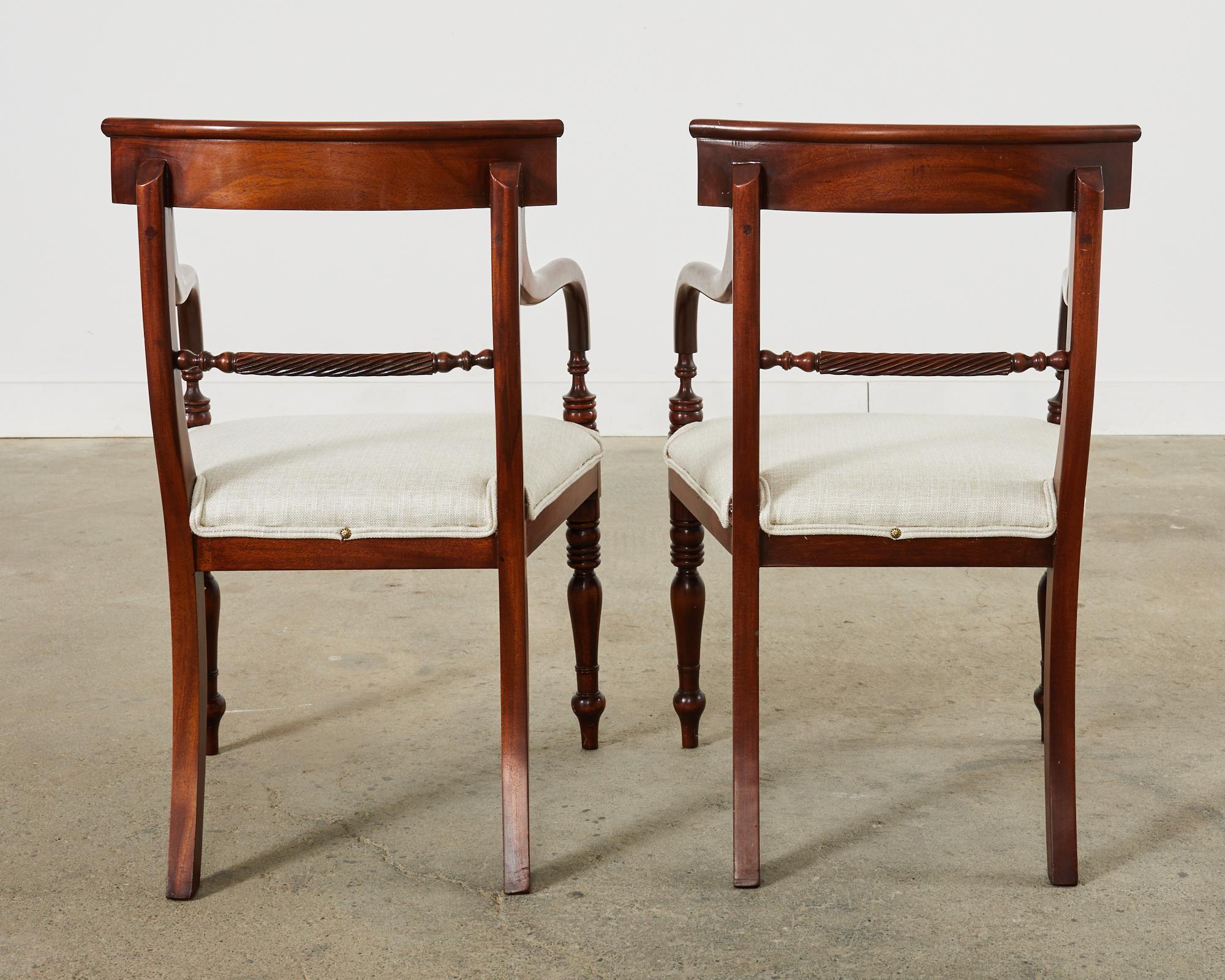 Set of Twelve English Regency Style Mahogany Dining Chairs 13
