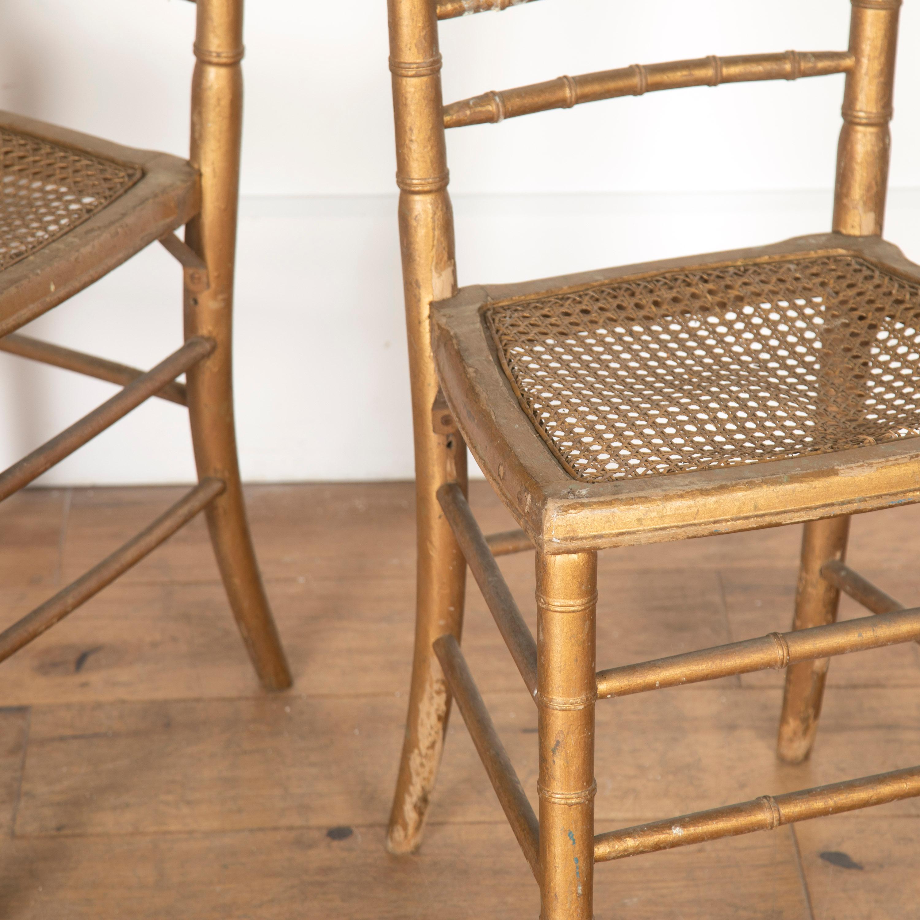 English Set of Twelve Faux Bamboo Chairs