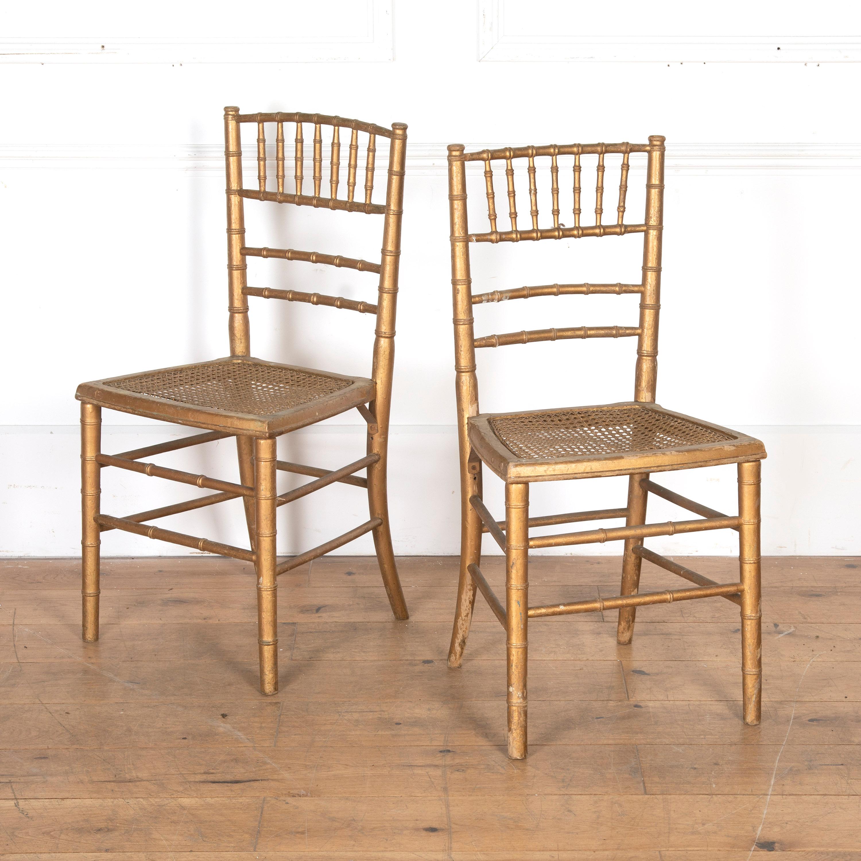 19th Century Set of Twelve Faux Bamboo Chairs