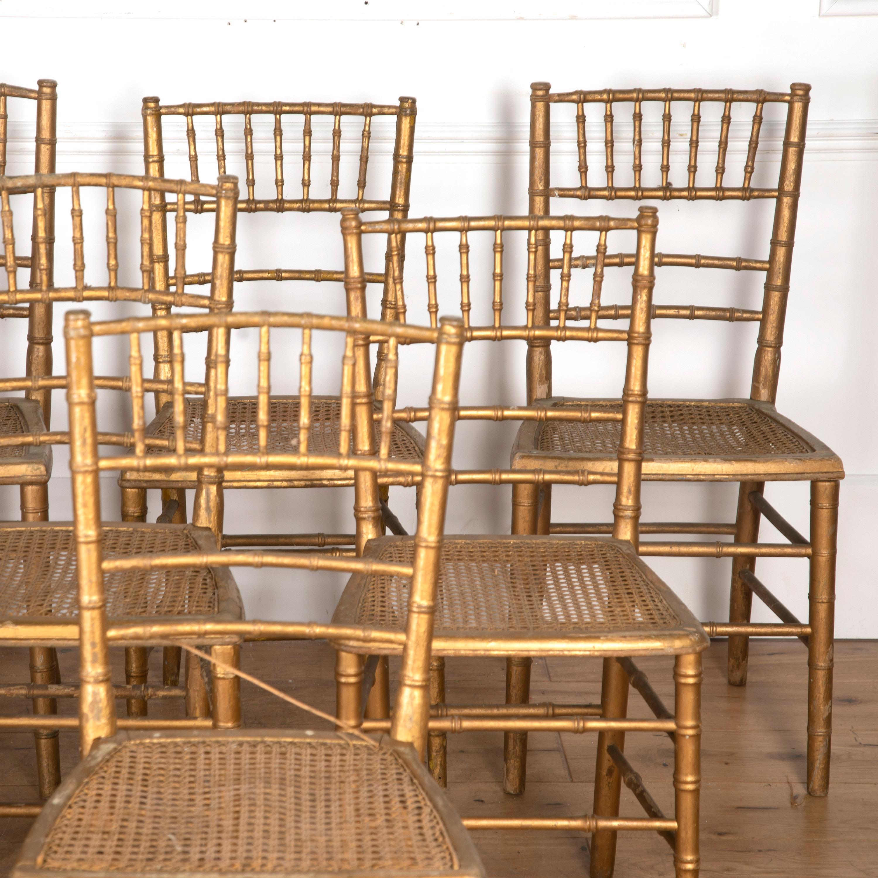 Set of Twelve Faux Bamboo Chairs 1