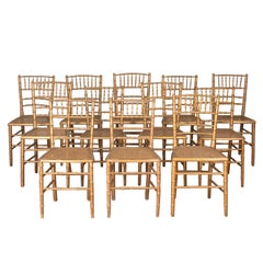 Set of Twelve Faux Bamboo Chairs