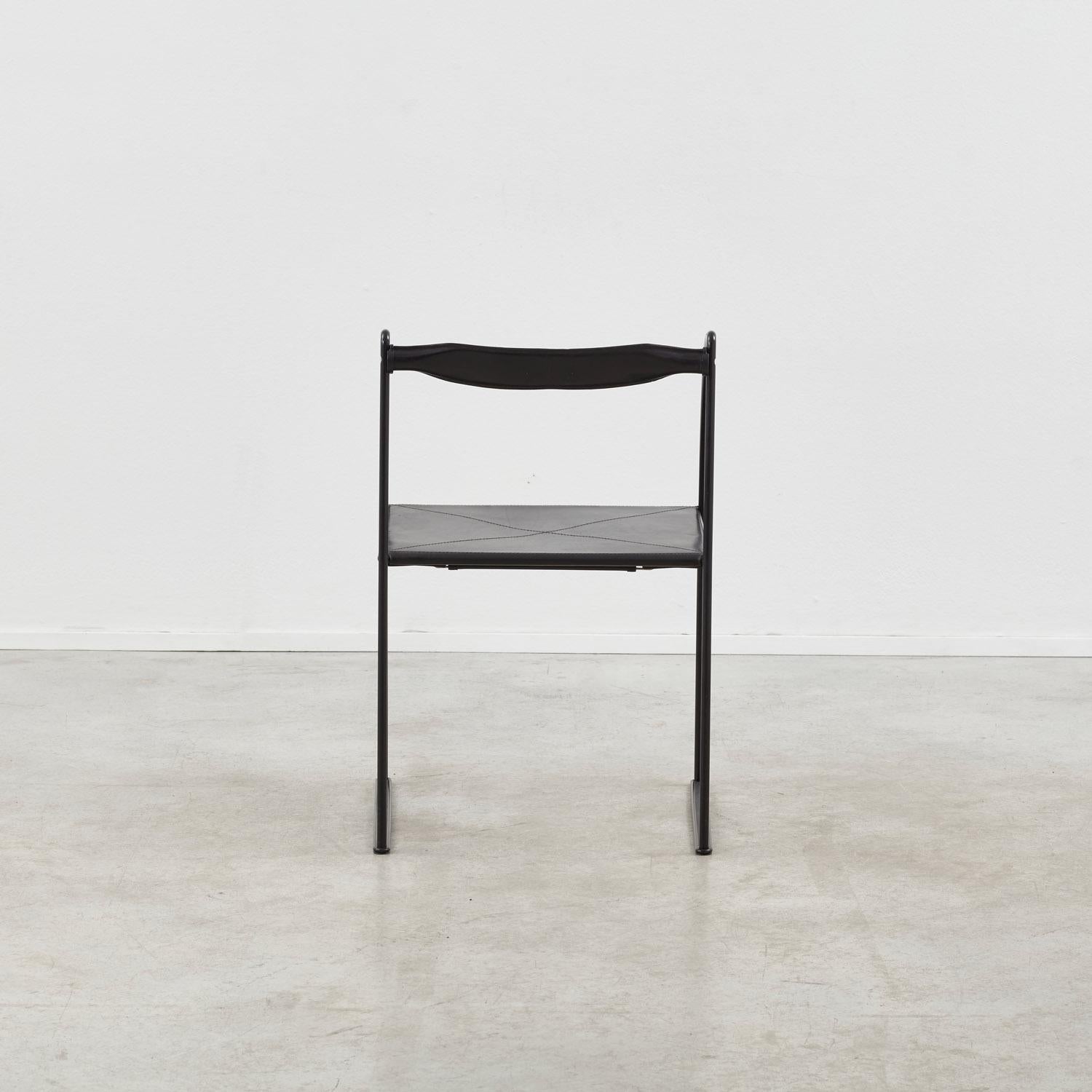 Satz von zwölf Francesco Soro 'Patoz' Stühlen für ICF - Italien, 1990er Jahre (Stahl) im Angebot