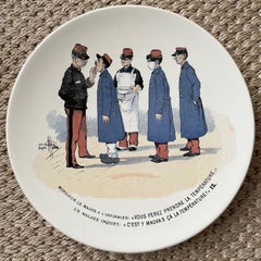 Set of Twelve French Military Plates