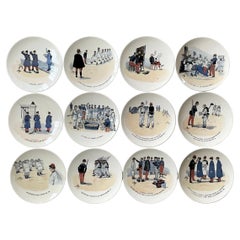 Conjunto de doce placas militares francesas