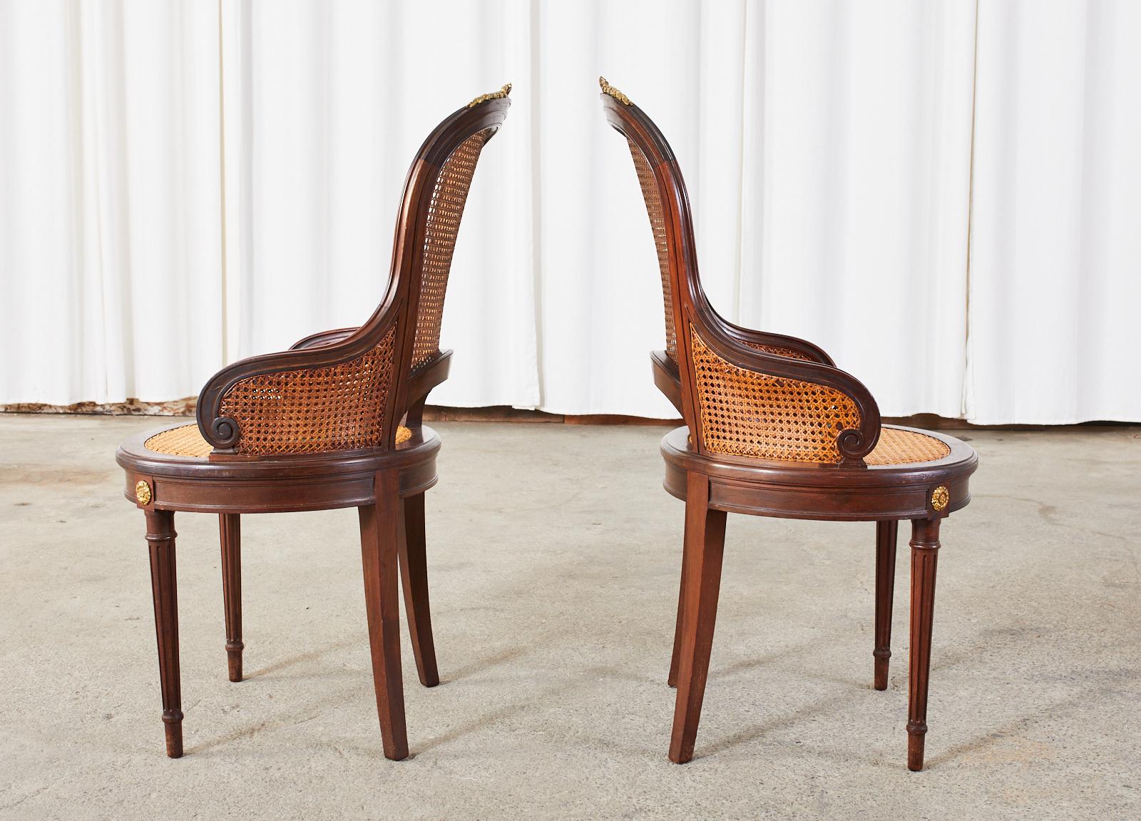 Set of Twelve French Louis XVI Style Caned Dining Chairs 6