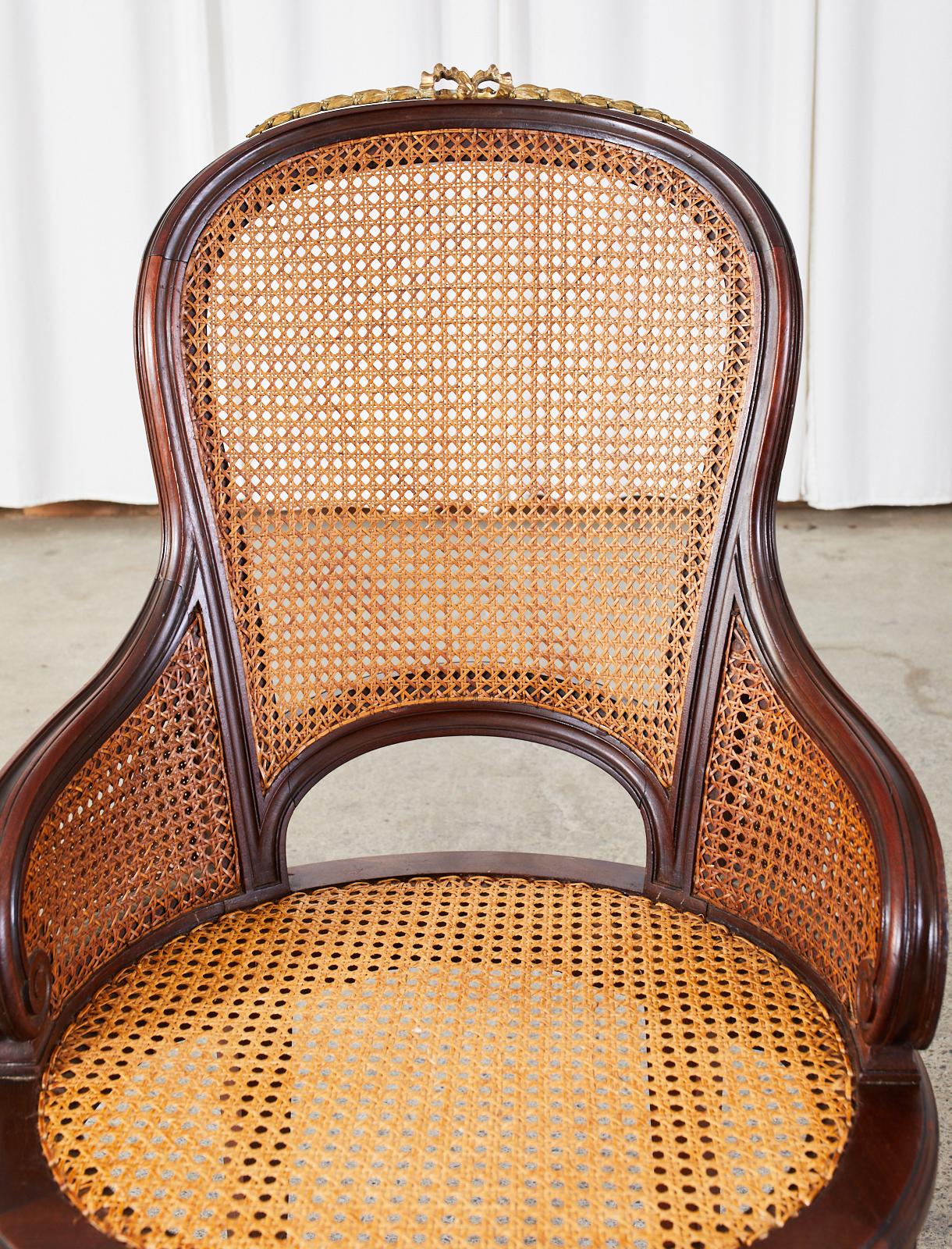 Set of Twelve French Louis XVI Style Caned Dining Chairs 7