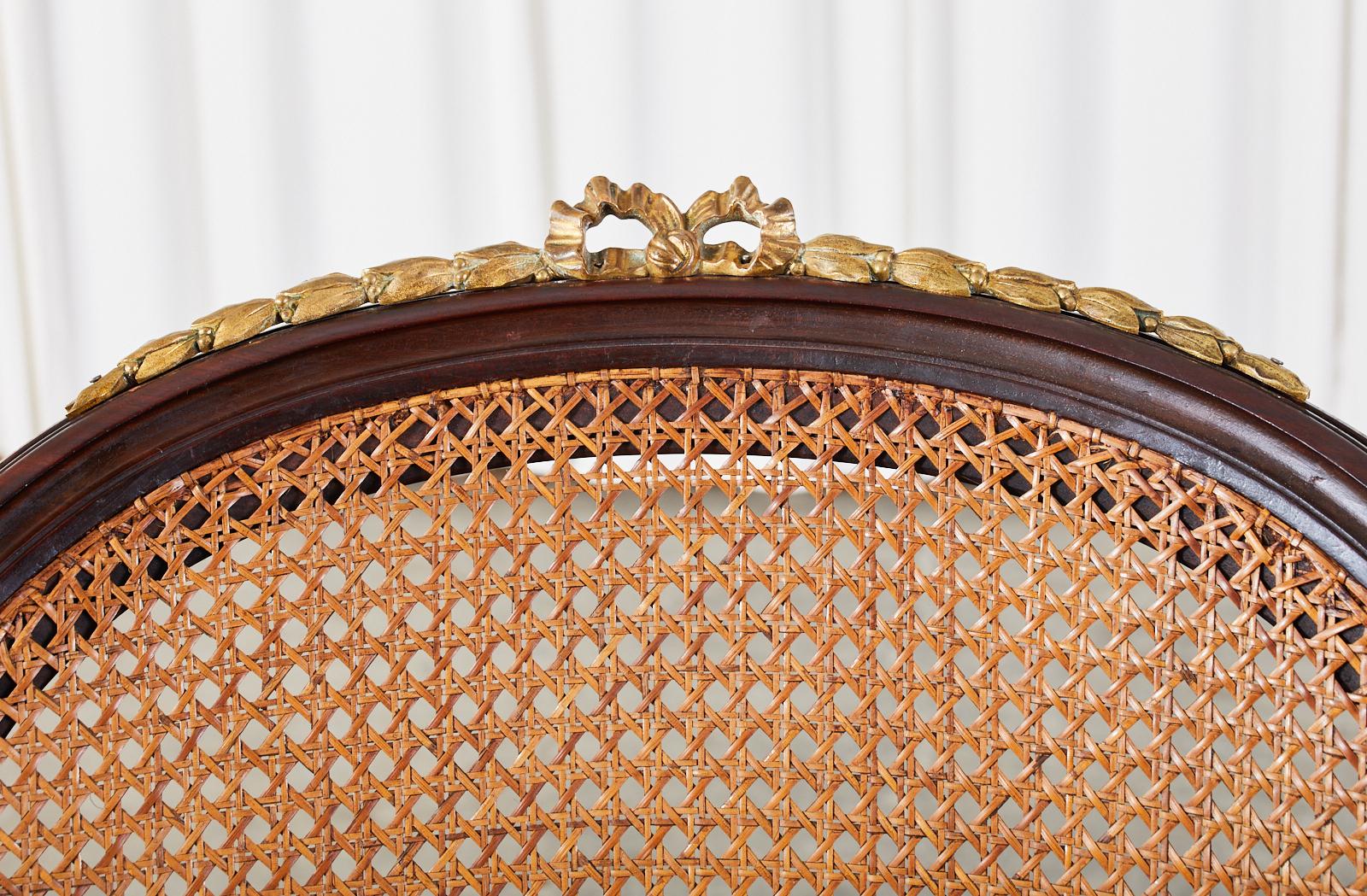 Set of Twelve French Louis XVI Style Caned Dining Chairs 8