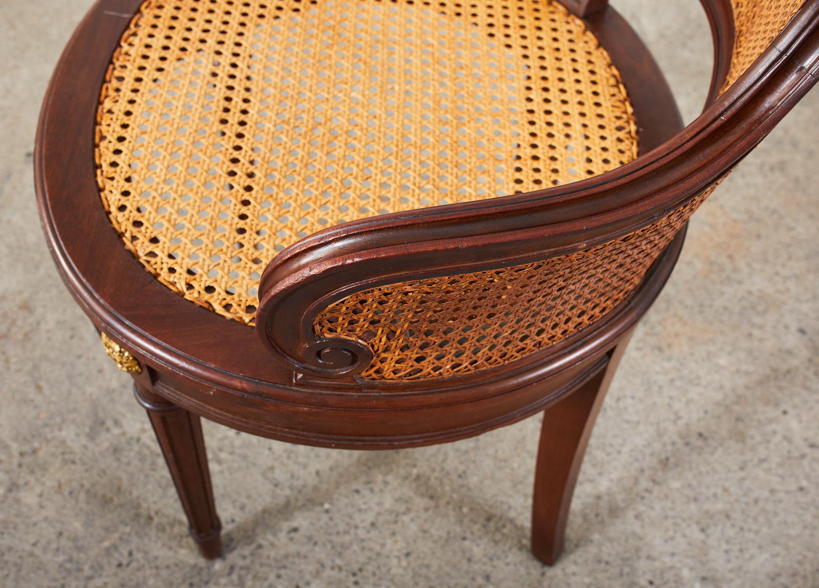 Set of Twelve French Louis XVI Style Caned Dining Chairs 9