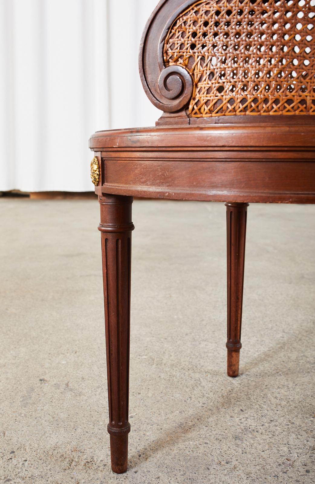 Set of Twelve French Louis XVI Style Caned Dining Chairs 11
