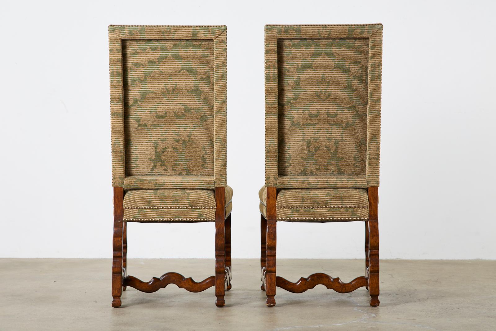 Set of Twelve French Louis XIV Os de Mouton Style Dining Chairs 13