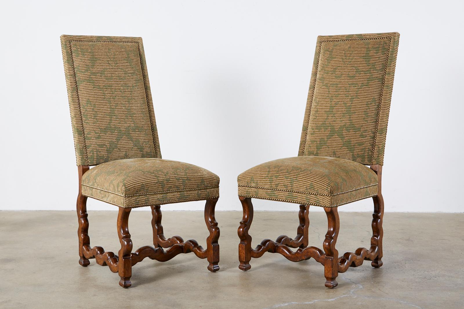 Set of Twelve French Louis XIV Os de Mouton Style Dining Chairs 1