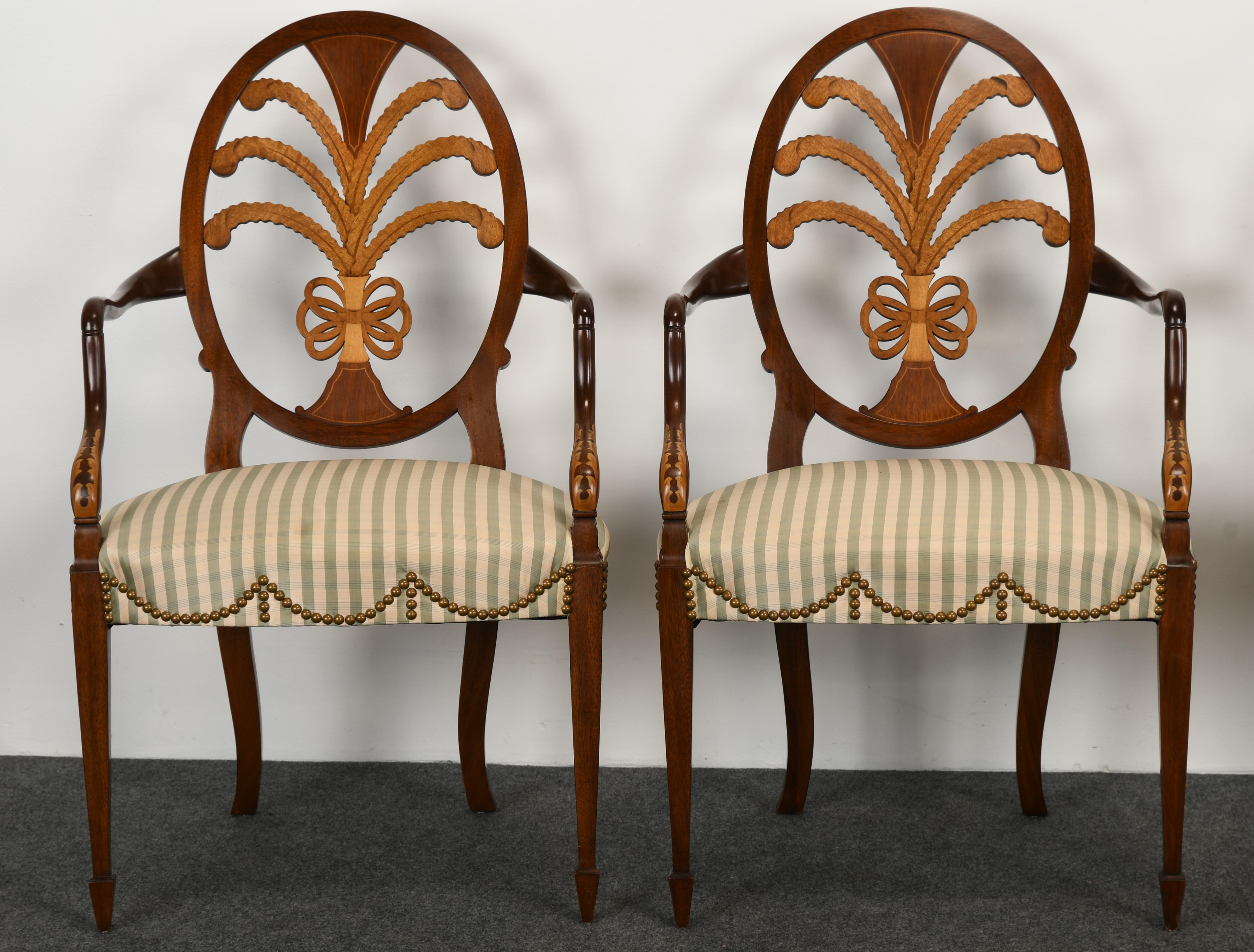 American Set of Twelve Hepplewhite Chairs by Karges, 20th Century For Sale