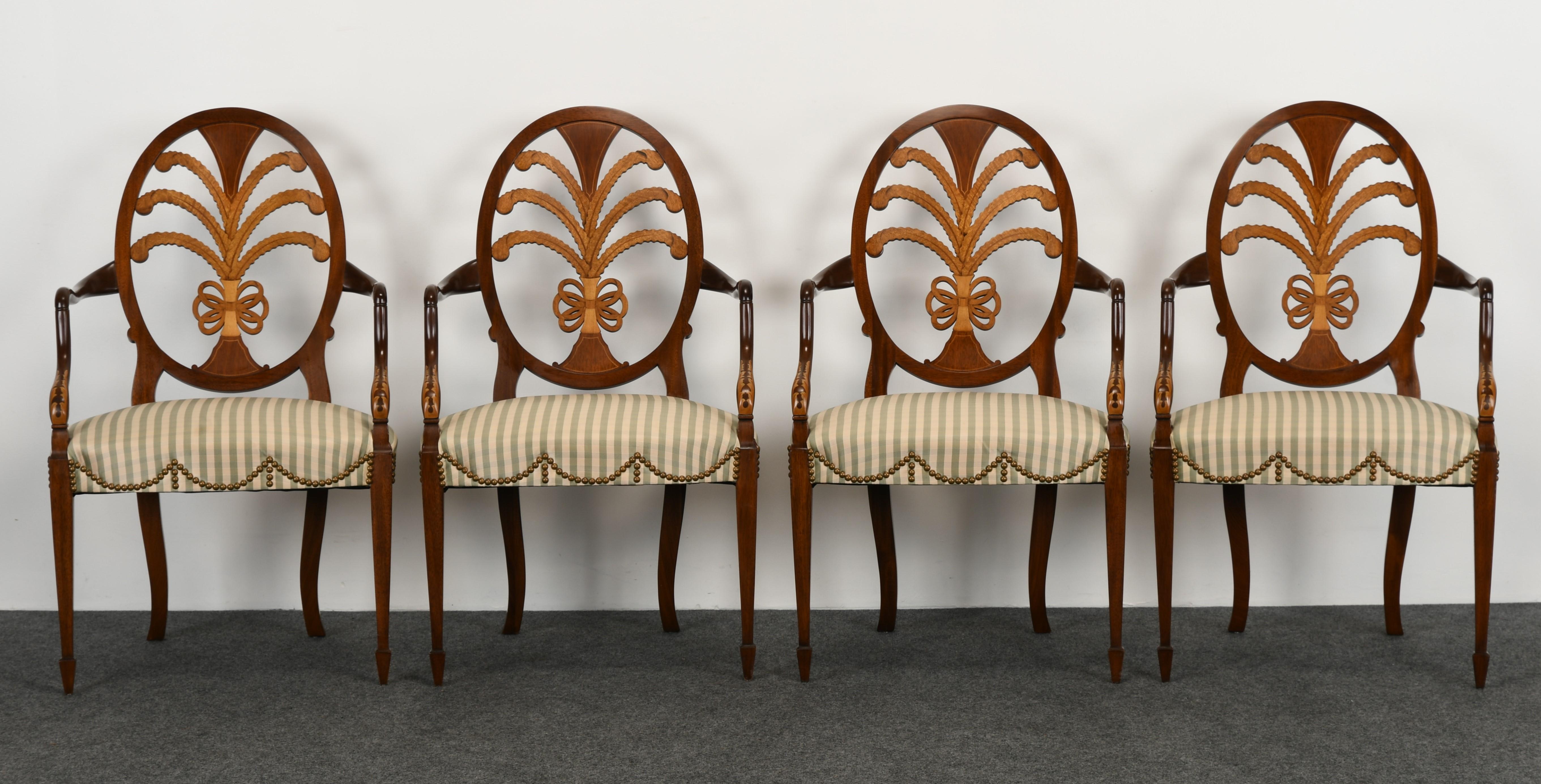 Set of Twelve Hepplewhite Chairs by Karges, 20th Century In Good Condition For Sale In Hamburg, PA