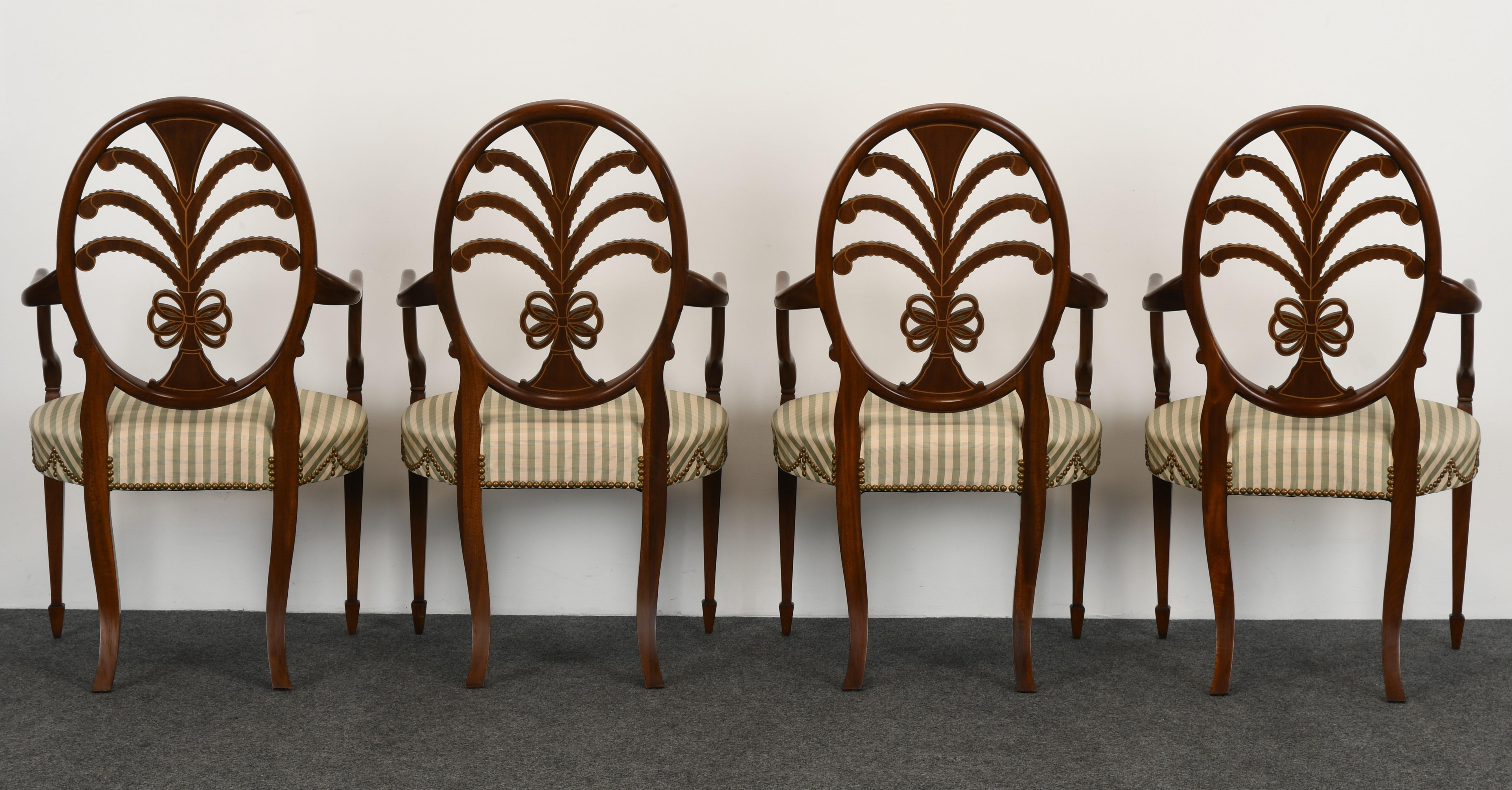 Set of Twelve Hepplewhite Chairs by Karges, 20th Century For Sale 1