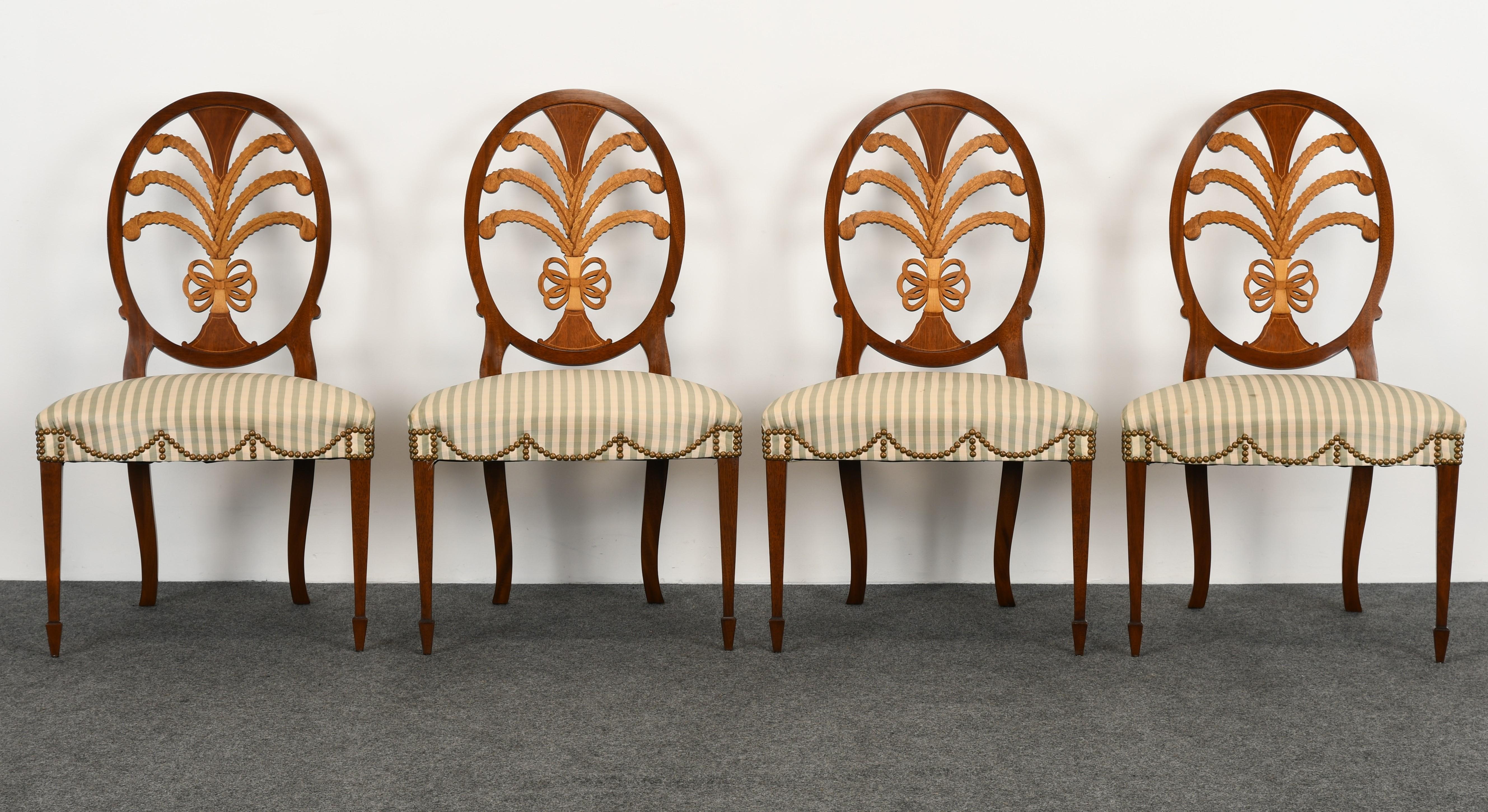 Set of Twelve Hepplewhite Chairs by Karges, 20th Century For Sale 3