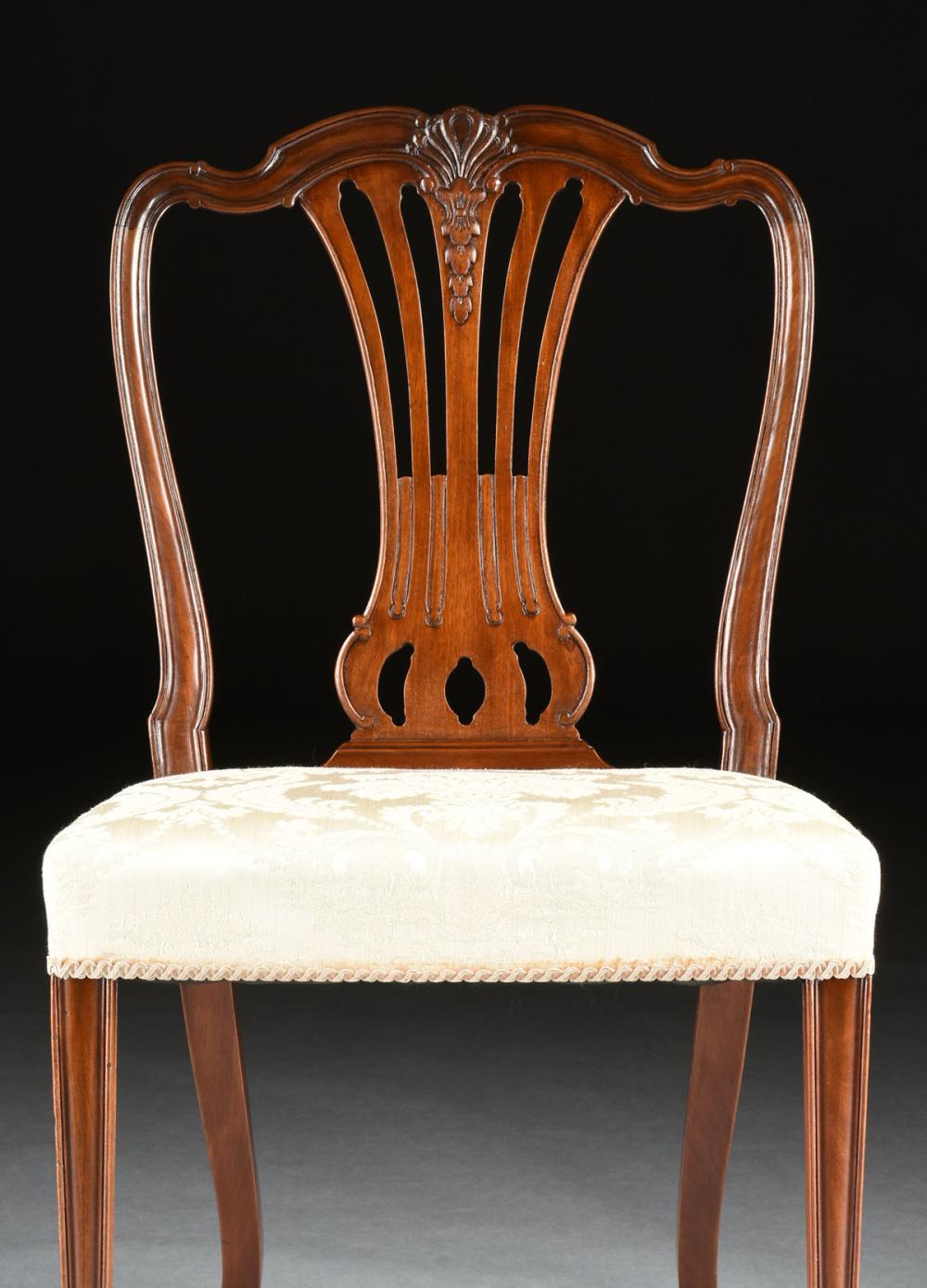 Set Of Twelve Hepplewhite Style Mahogany Dining Chairs For Sale 7