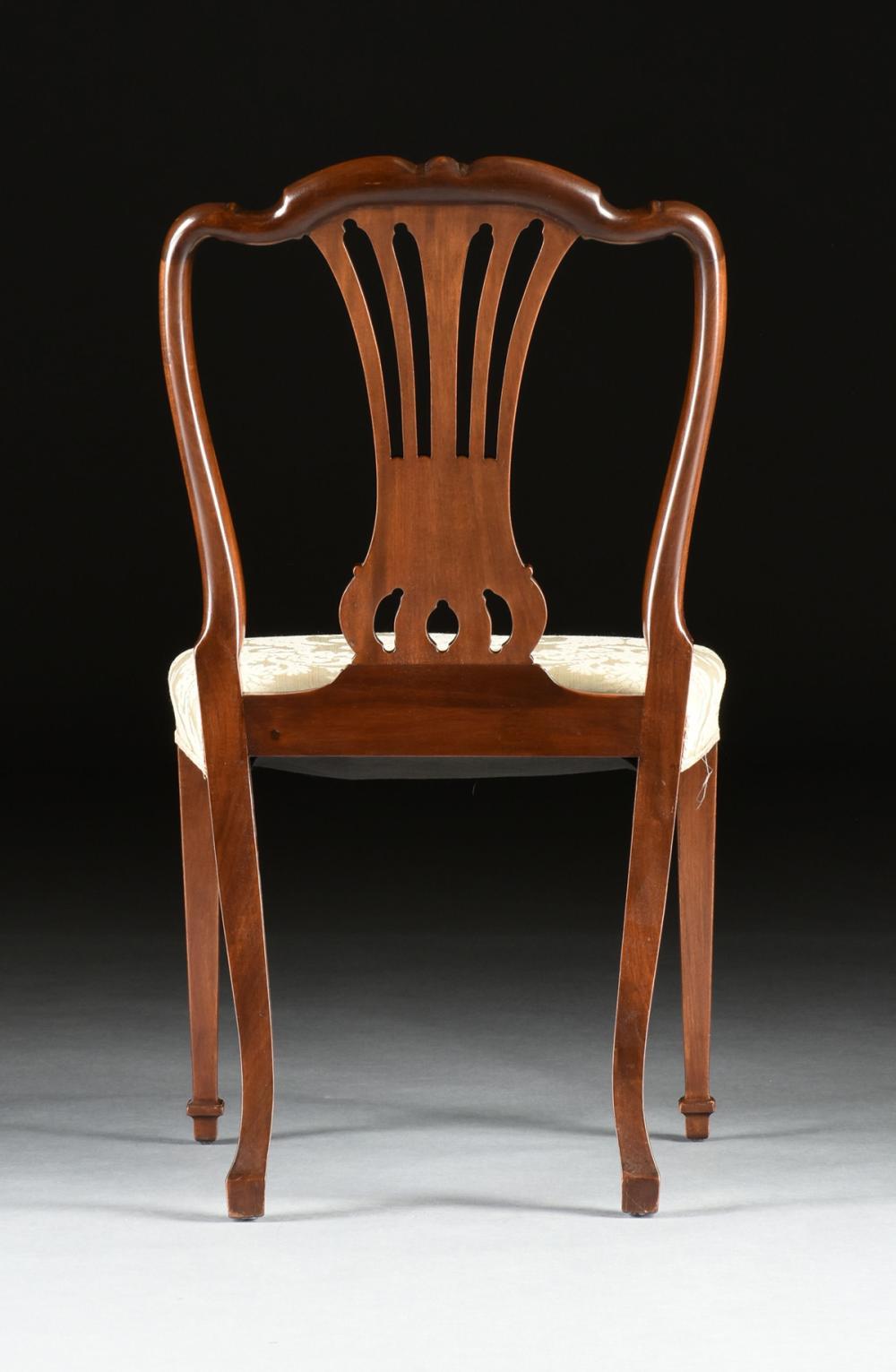Set Of Twelve Hepplewhite Style Mahogany Dining Chairs For Sale 9