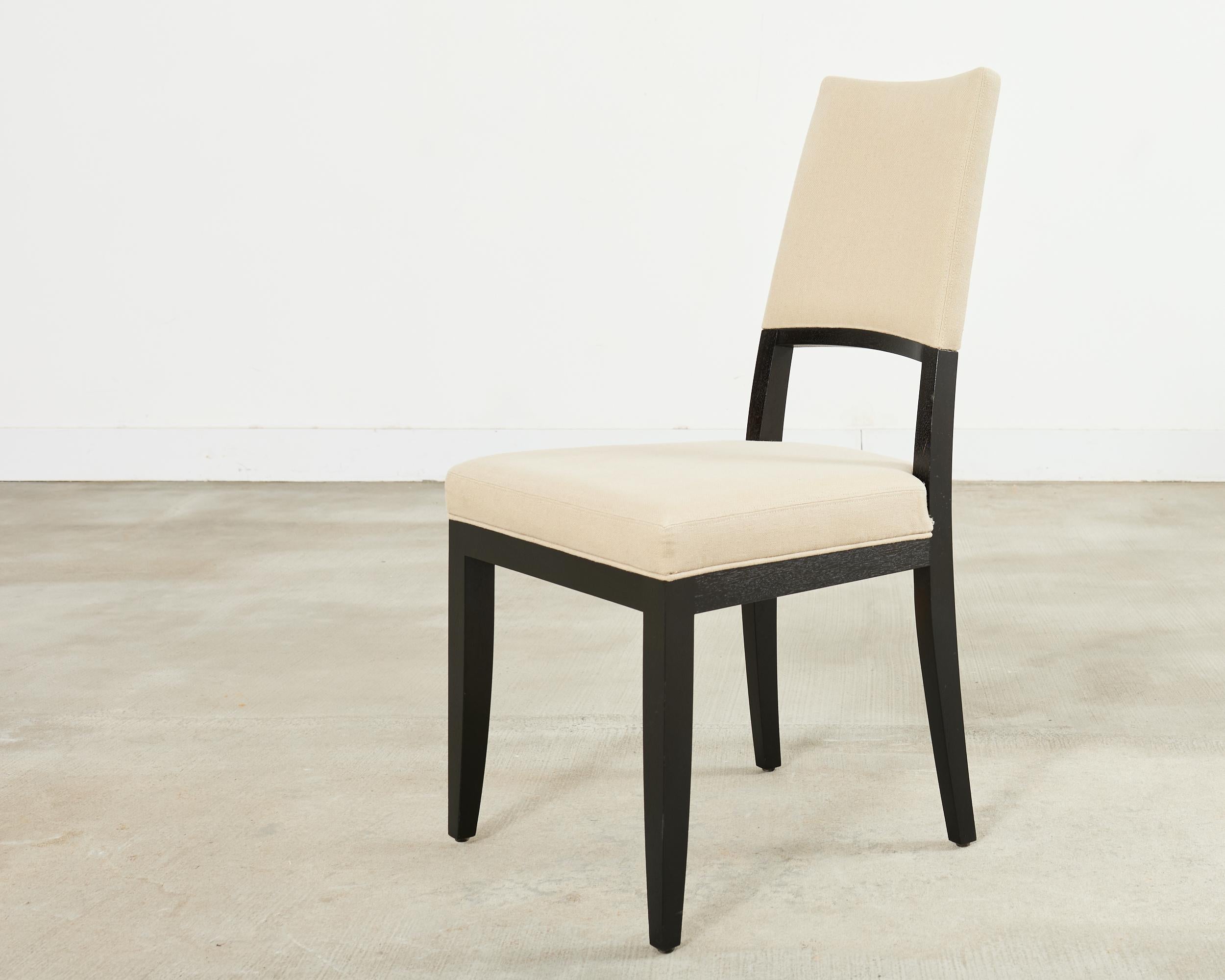 Set of Twelve Holly Hunt Attributed Slipcover Dining Chairs For Sale 9