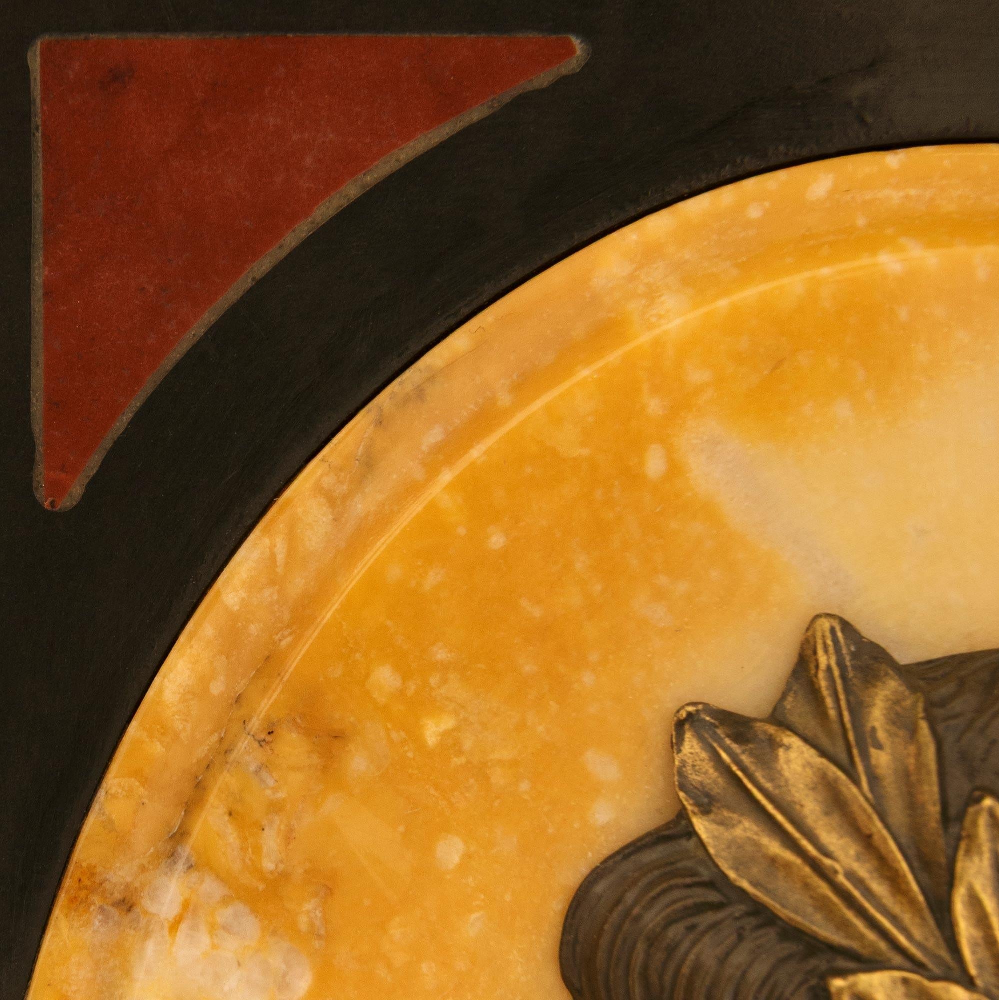 Set of twelve Italian 19th century Marble, Ormolu and patinated bronze plaques For Sale 1