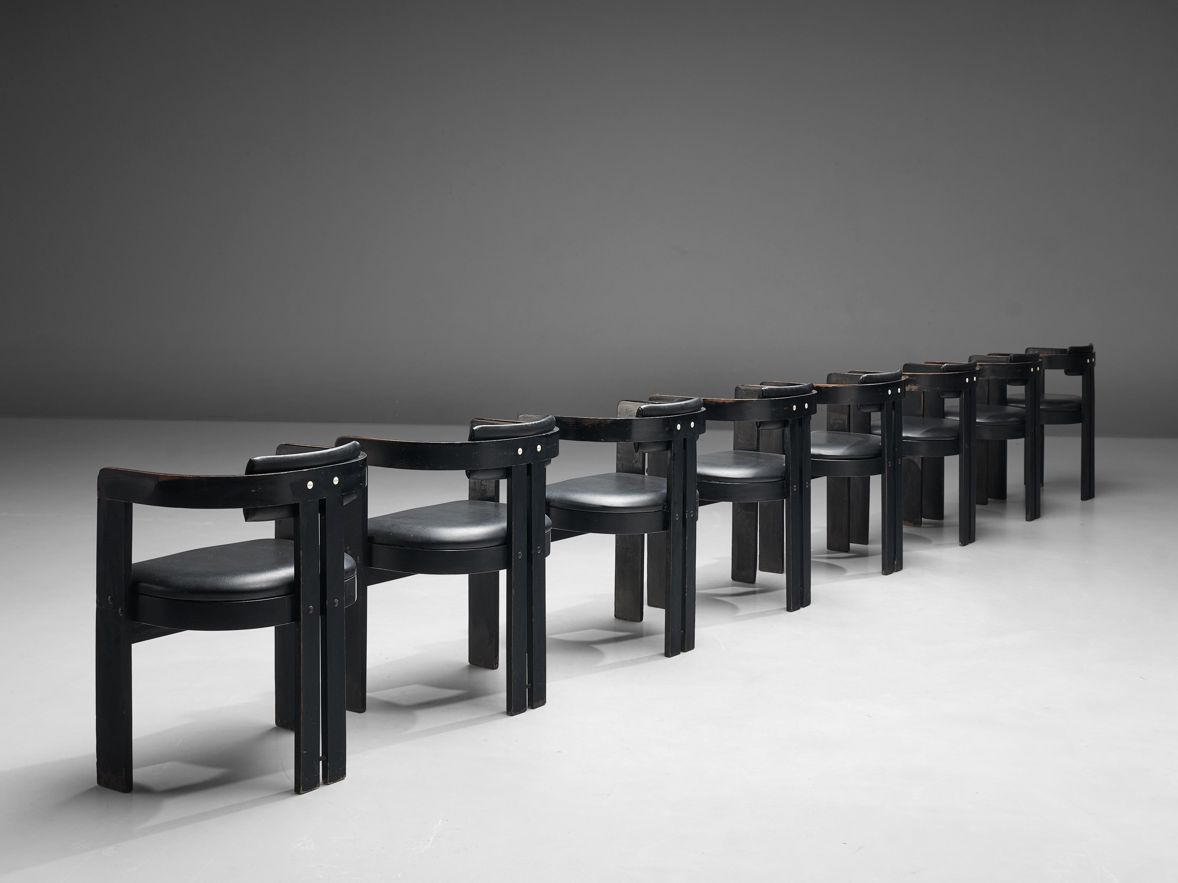 Set of Twelve Italian Armchairs with Bentwood Frames 2