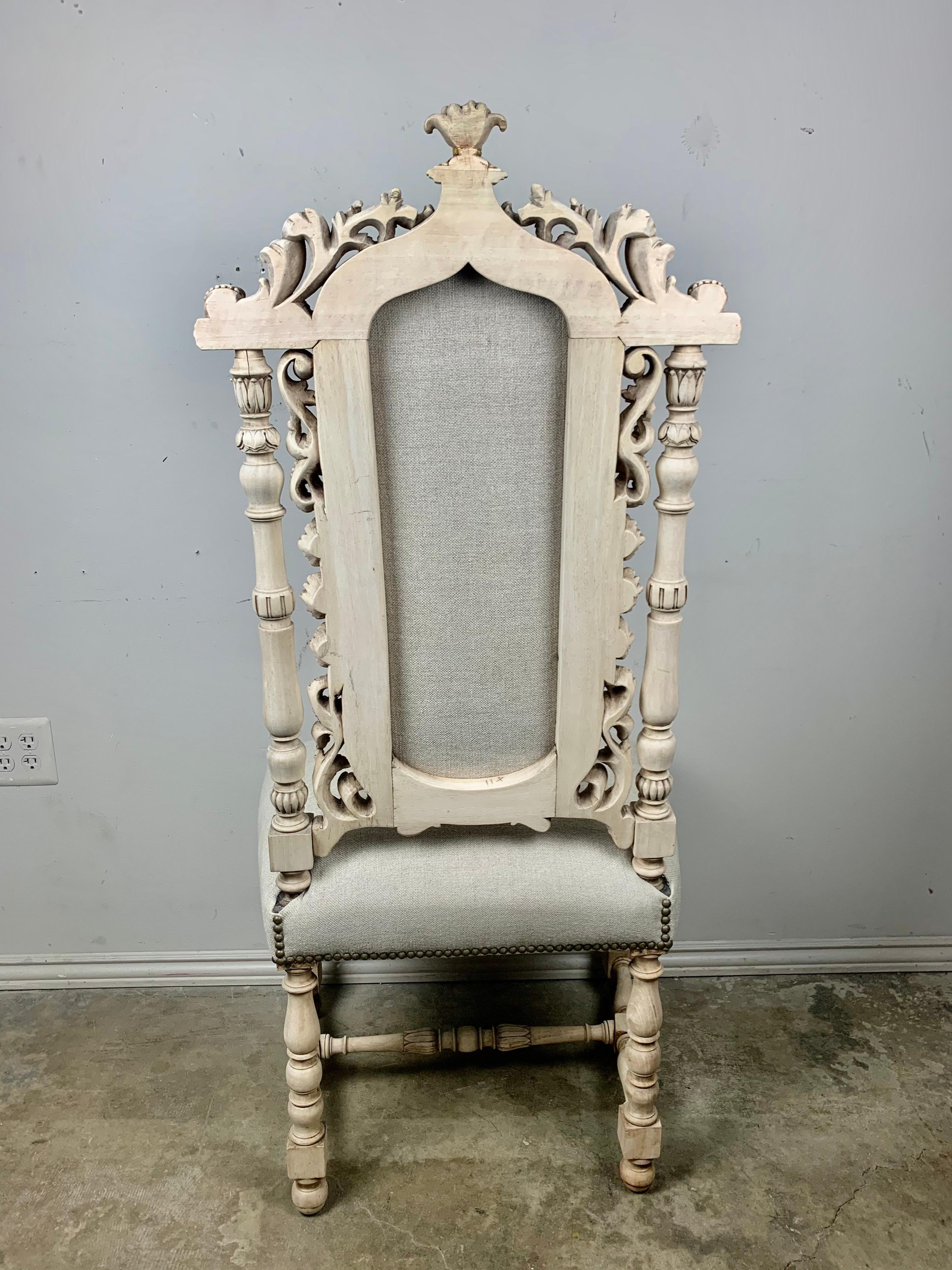 Set of Twelve Italian Carved Rococo Style Dining Chairs 14