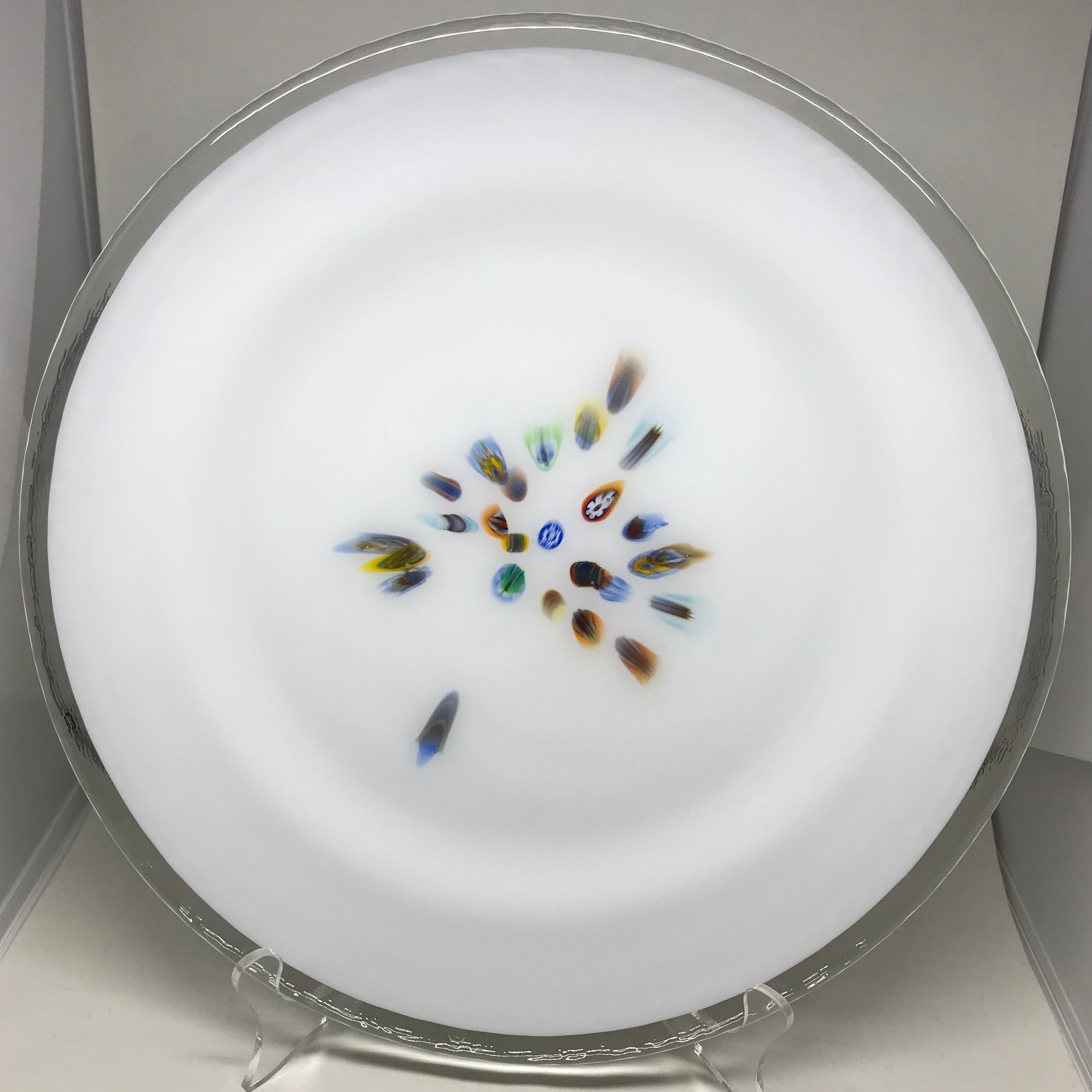 20th Century Set of Twelve Italian Modern Glass Plates