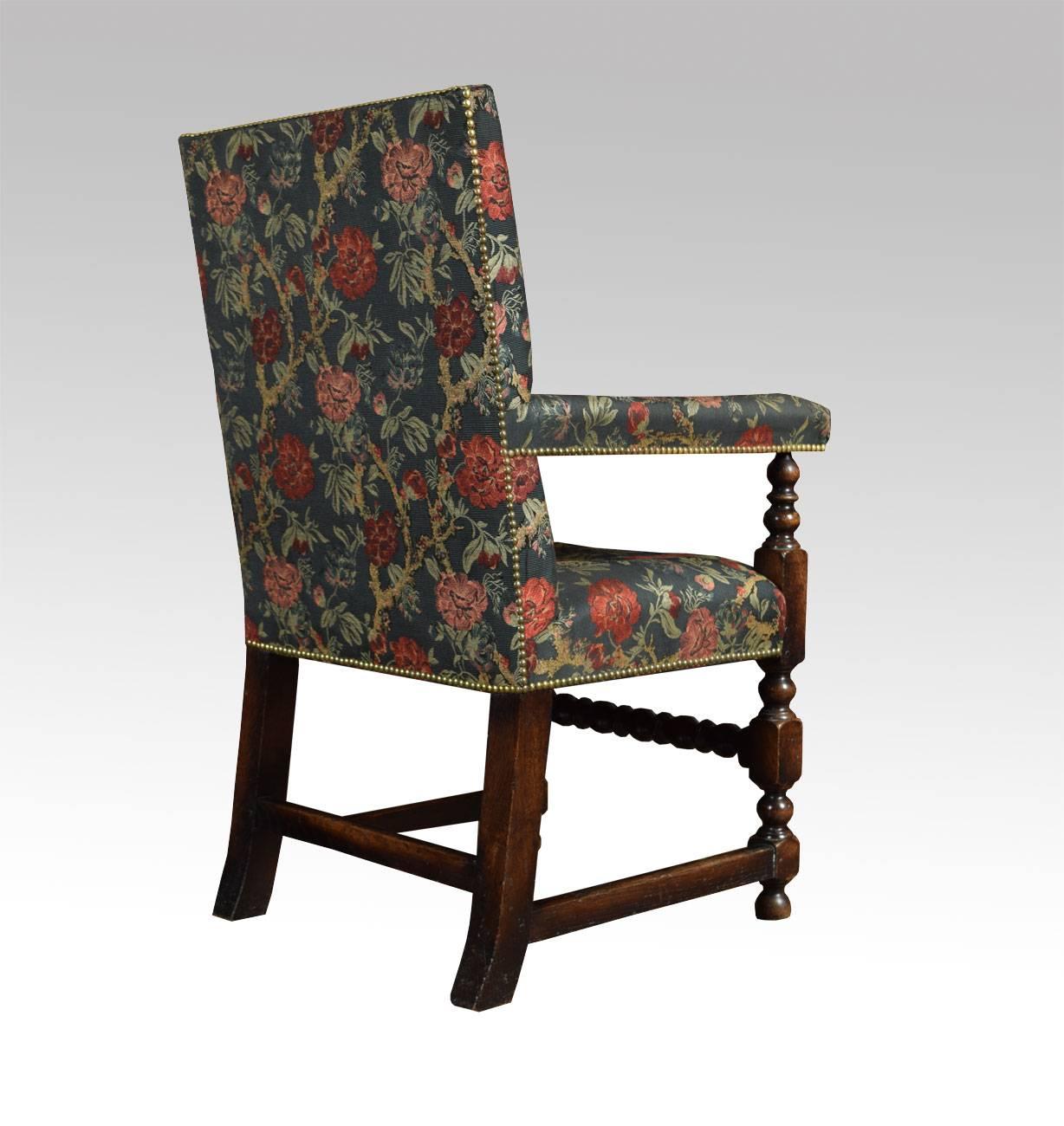 English Set of Twelve Jacobean Oak Dining Chairs