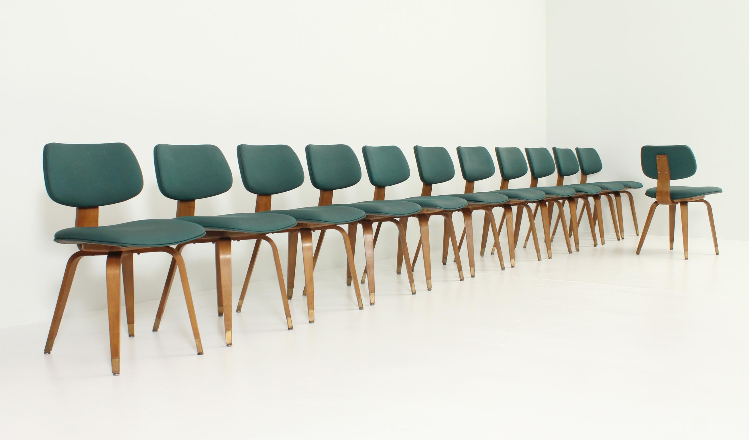 Set of Twelve Joe Atkinson Chairs for Thonet USA, 1950's 3
