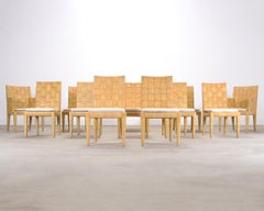 Set of Twelve John Hutton Donghia Block Island Cane Dining Chairs