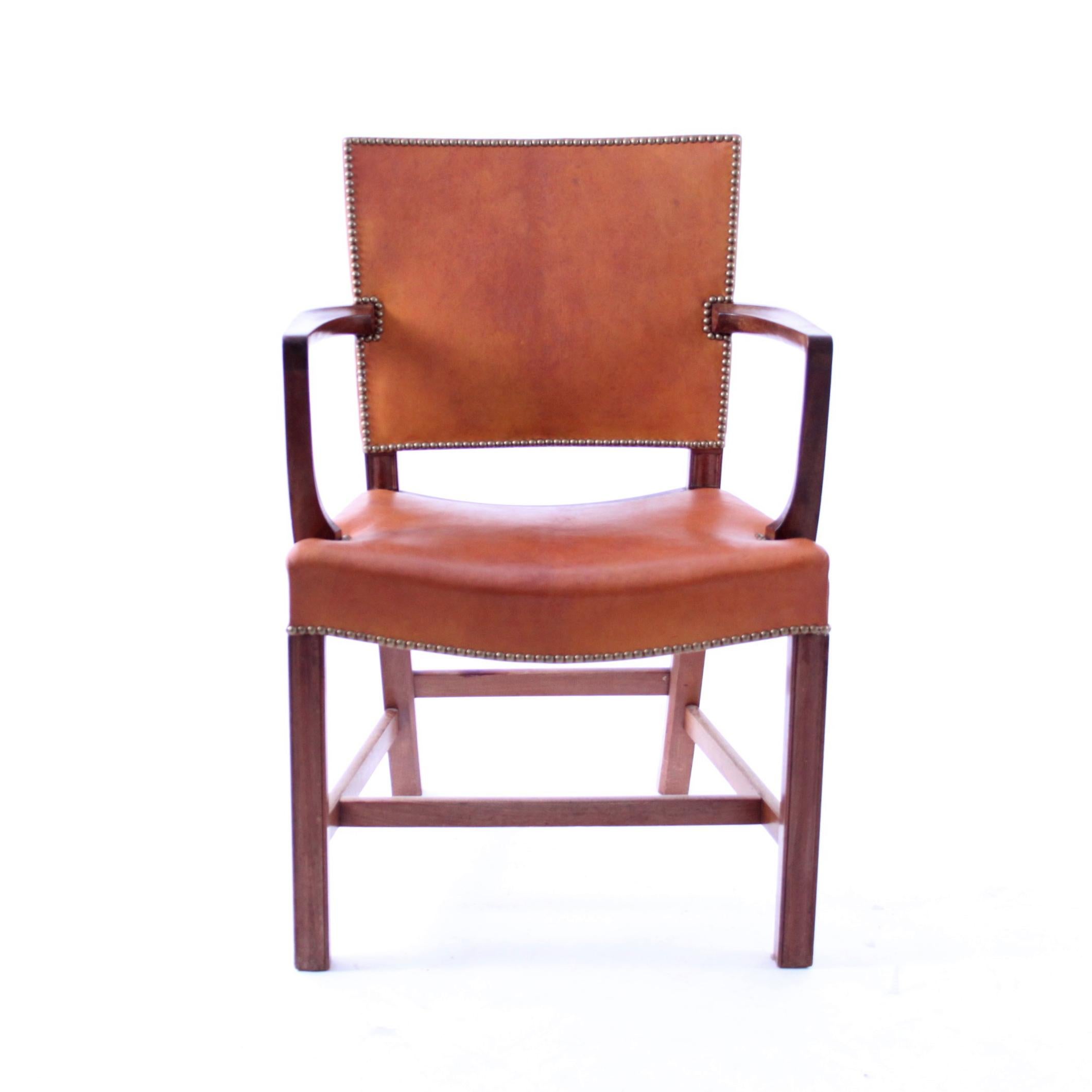 20th Century Set of Twelve Kaare Klint Red Chairs in Niger Leather