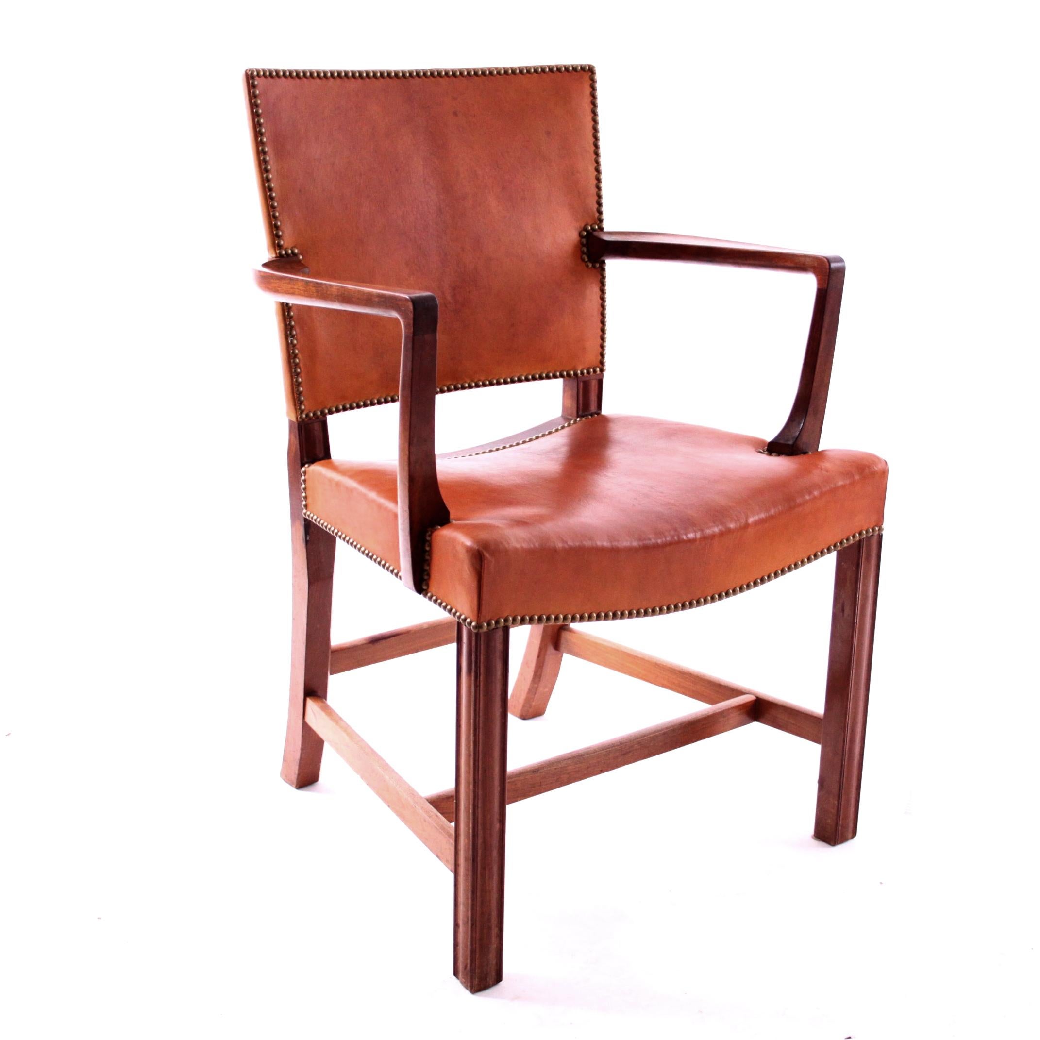 Set of Twelve Kaare Klint Red Chairs in Niger Leather 1