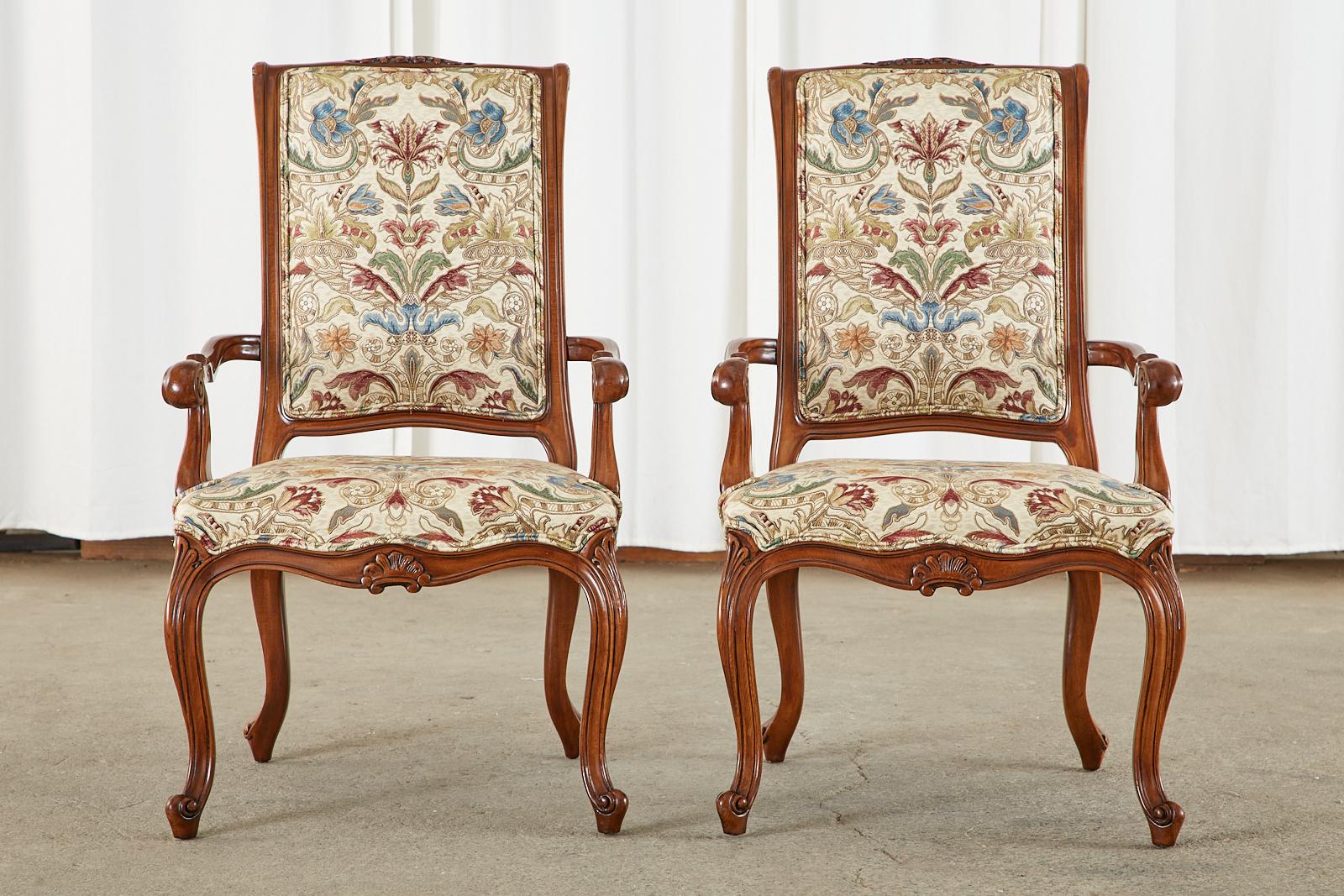 Set of Twelve Karges Louis XV Style Dining Armchairs 3