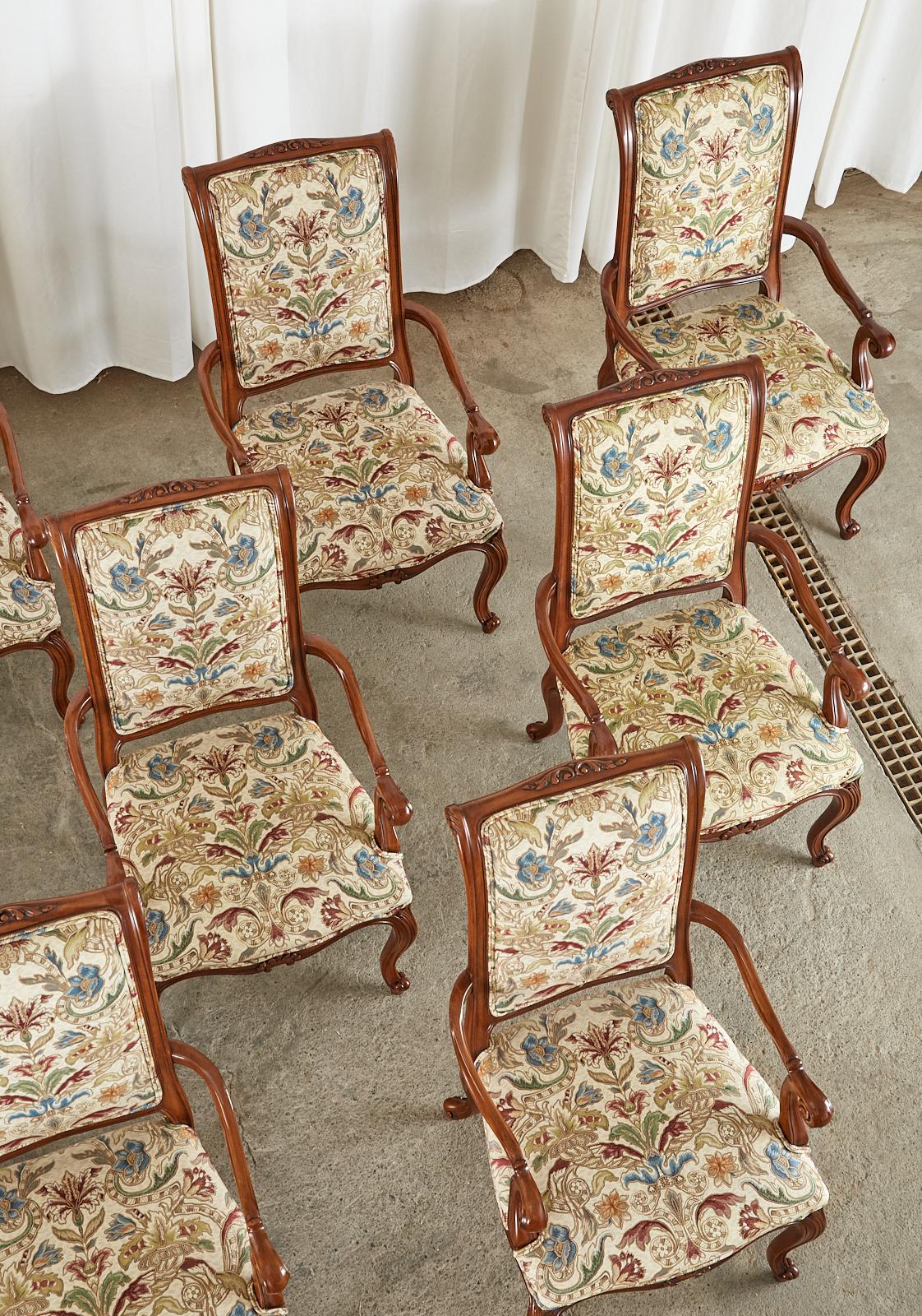 20th Century Set of Twelve Karges Louis XV Style Dining Armchairs