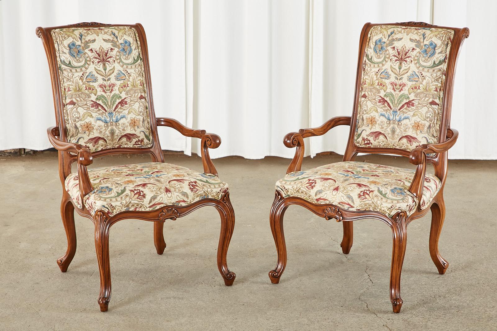 Set of Twelve Karges Louis XV Style Dining Armchairs 1