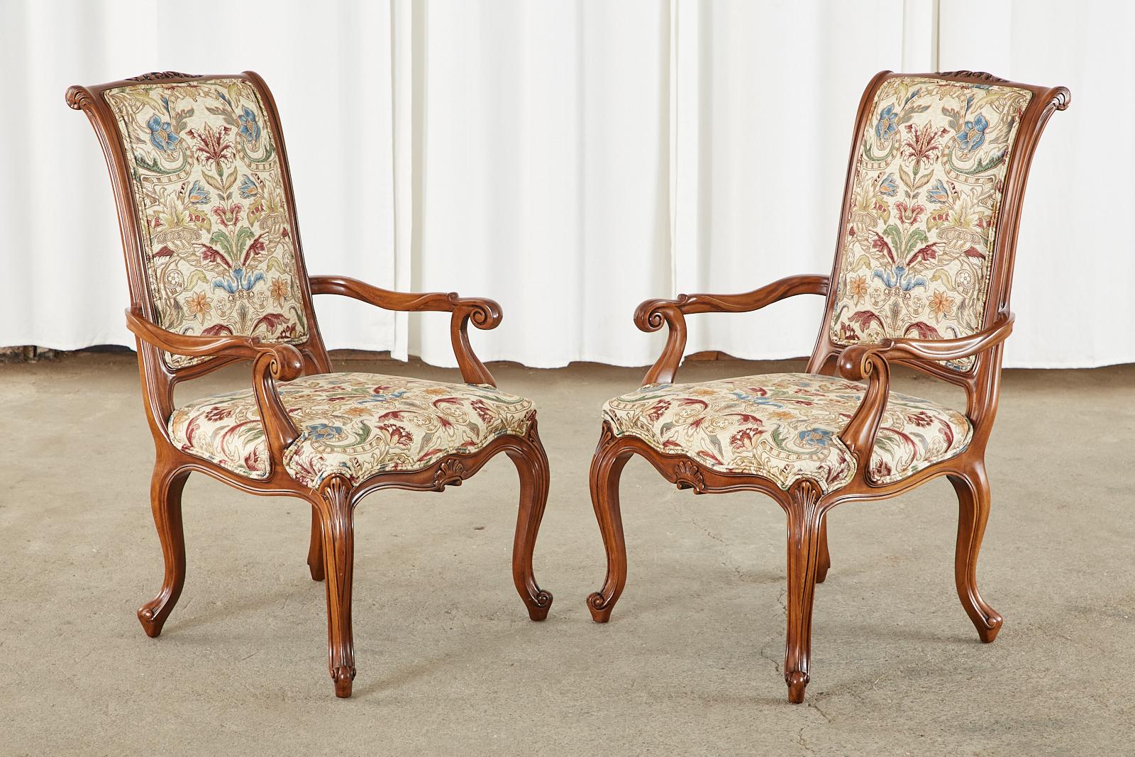 Set of Twelve Karges Louis XV Style Dining Armchairs 2