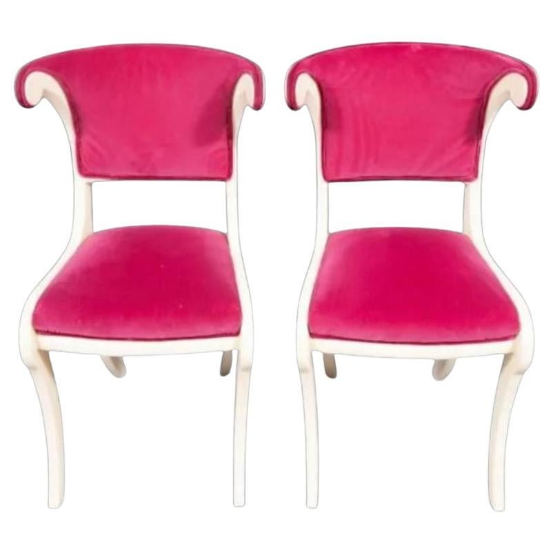 Set of Eight Upholstered French Dining Chairs For Sale at 1stDibs
