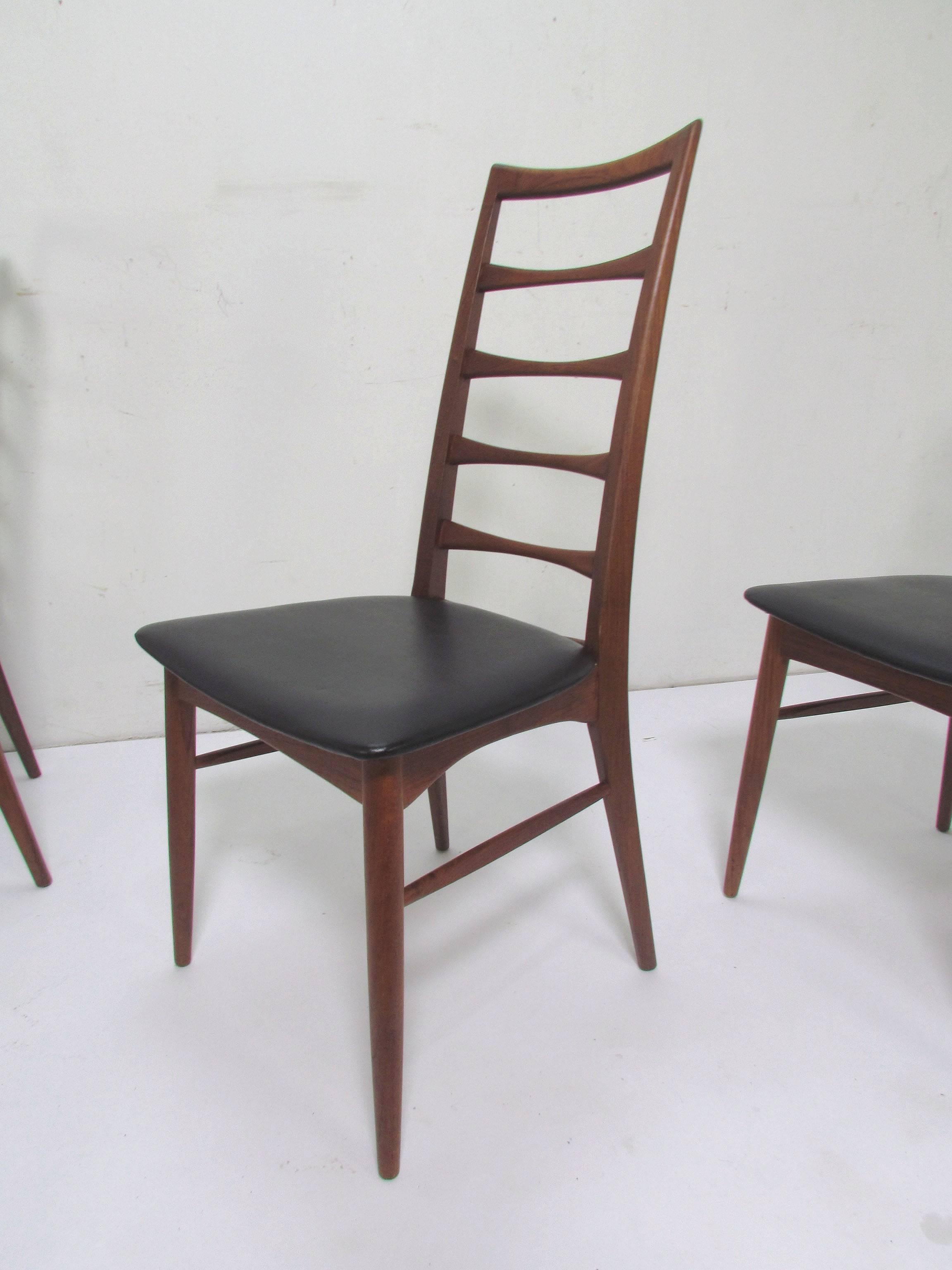 Set of 12 Koefoeds Hornslet Danish Teak Ladderback Dining Chairs, circa 1960s 1