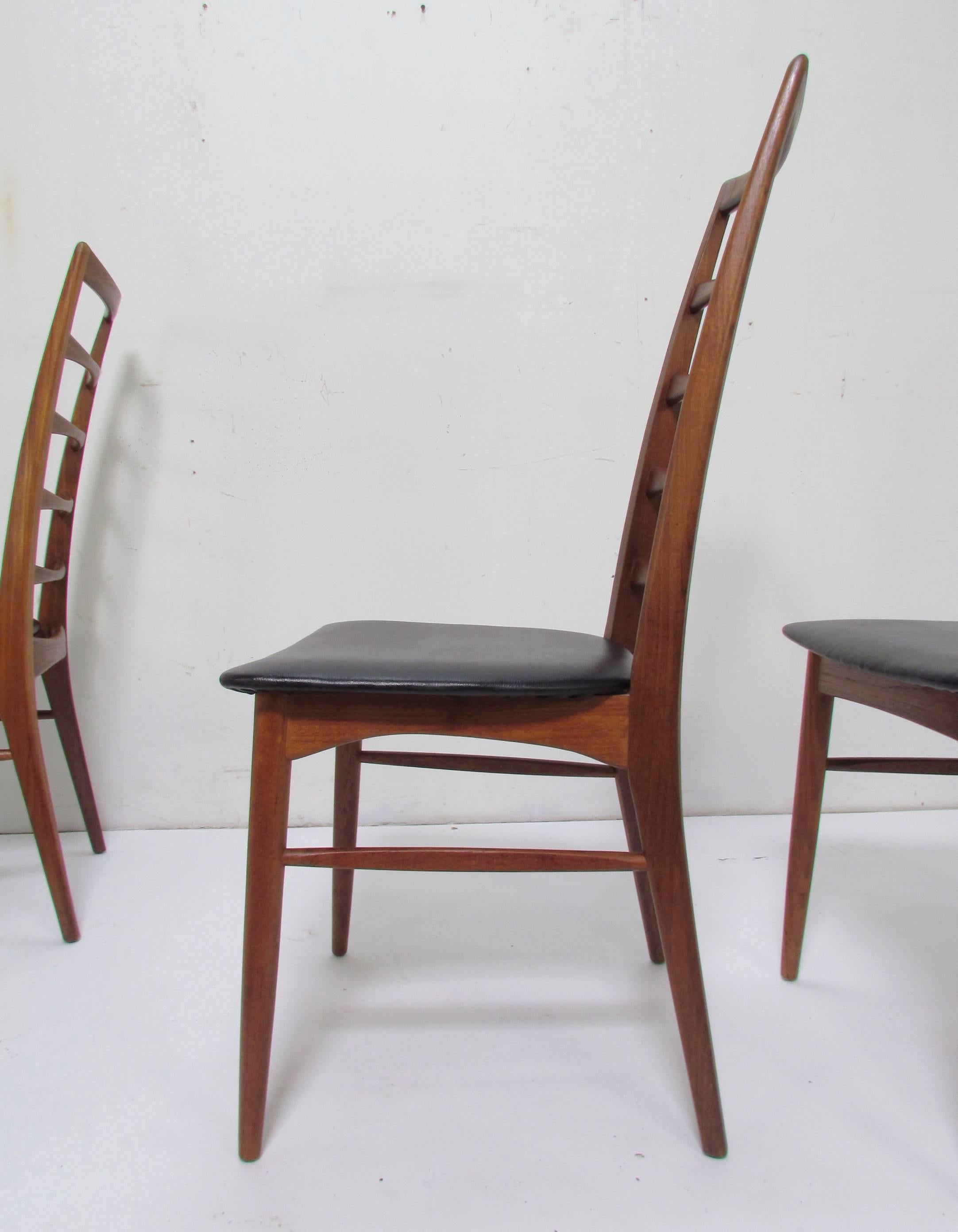 Set of 12 Koefoeds Hornslet Danish Teak Ladderback Dining Chairs, circa 1960s 3