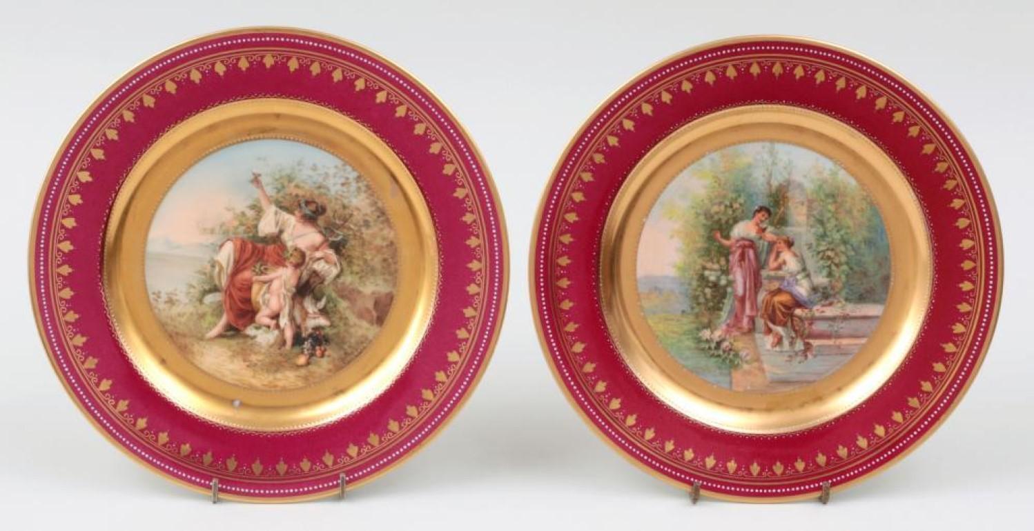 Set of Twelve Late 19th Century Royal Vienna Plates For Sale 1