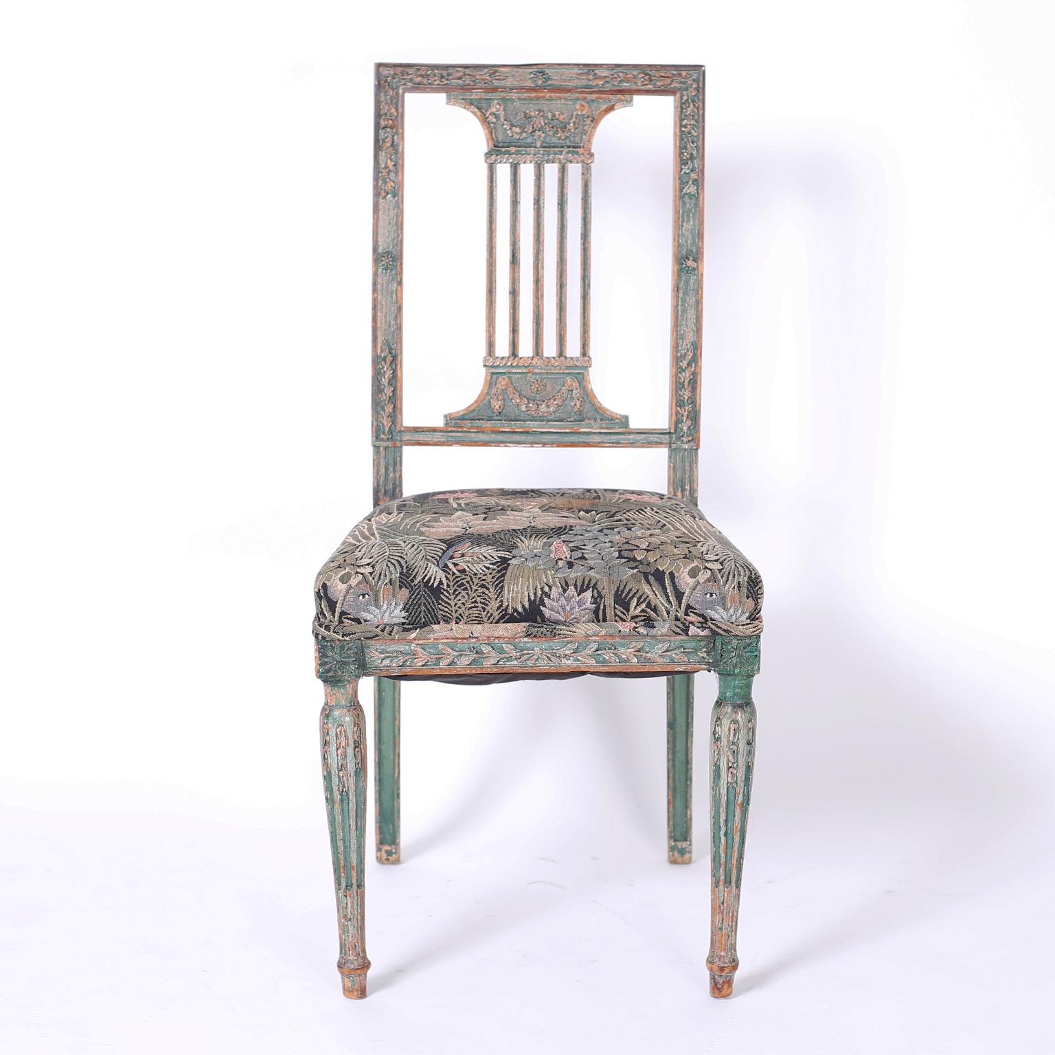 French Set of Twelve Louis XVI Style Dining Chairs