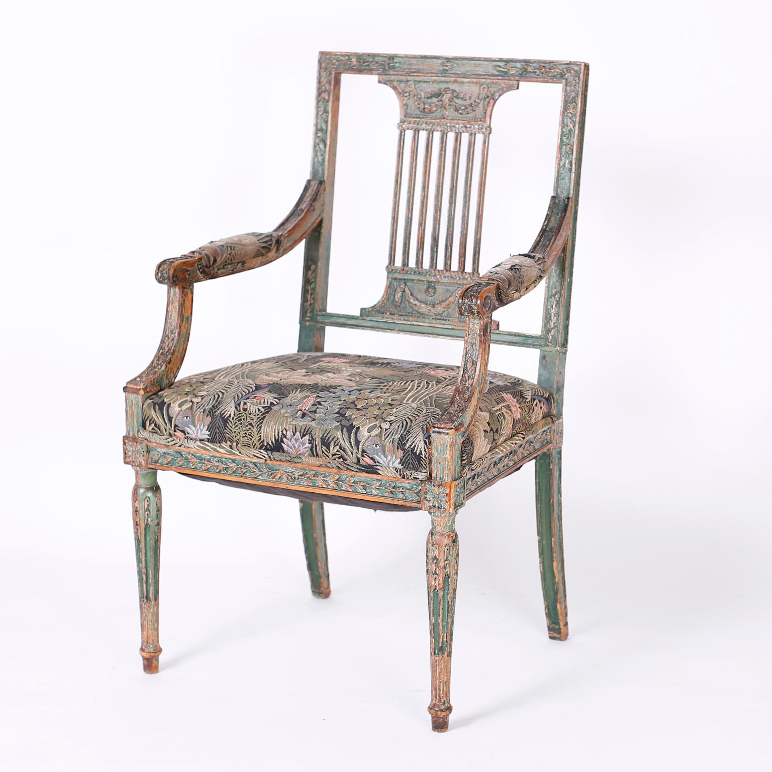 19th Century Set of Twelve Louis XVI Style Dining Chairs