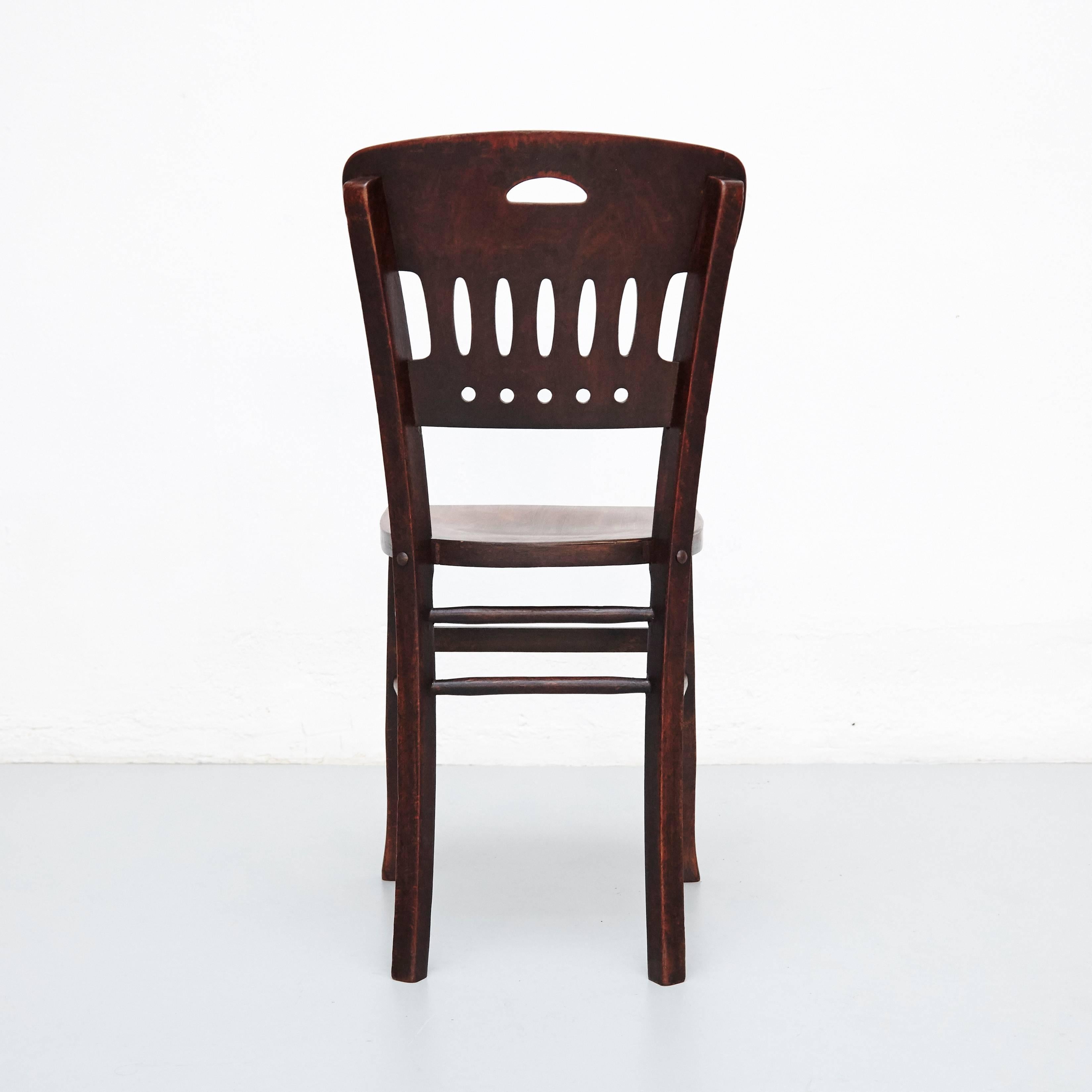 Late 19th Century Set of Twelve Luterma Bistro Wood Chairs