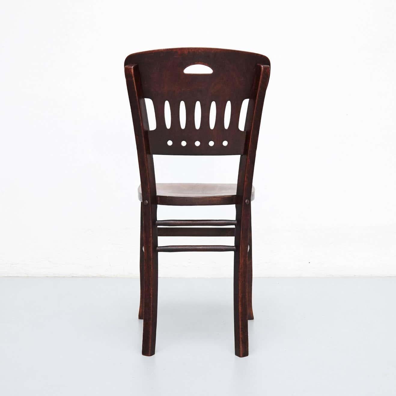 Set of Twelve Luterma Bistro Wood Chairs 2