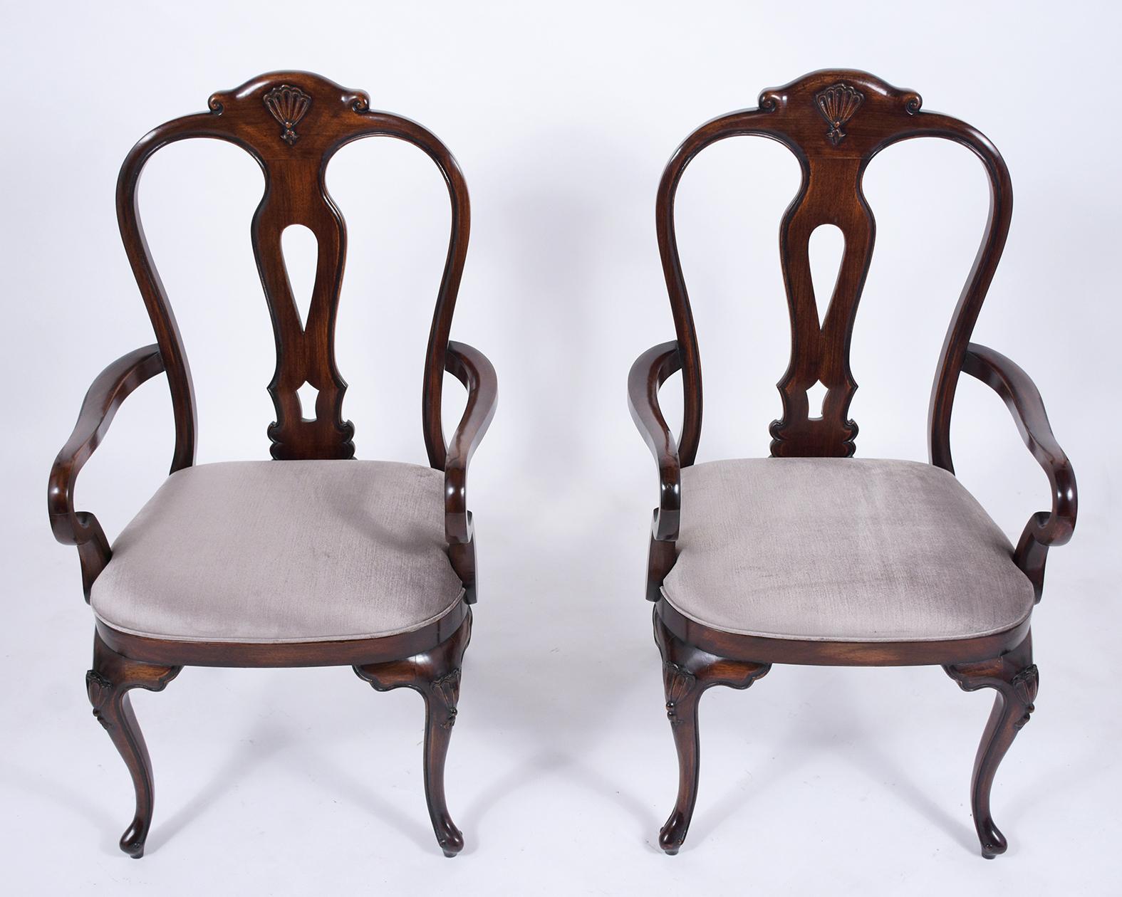 English Set of Twelve Chippendale Mahogany Dining Chairs