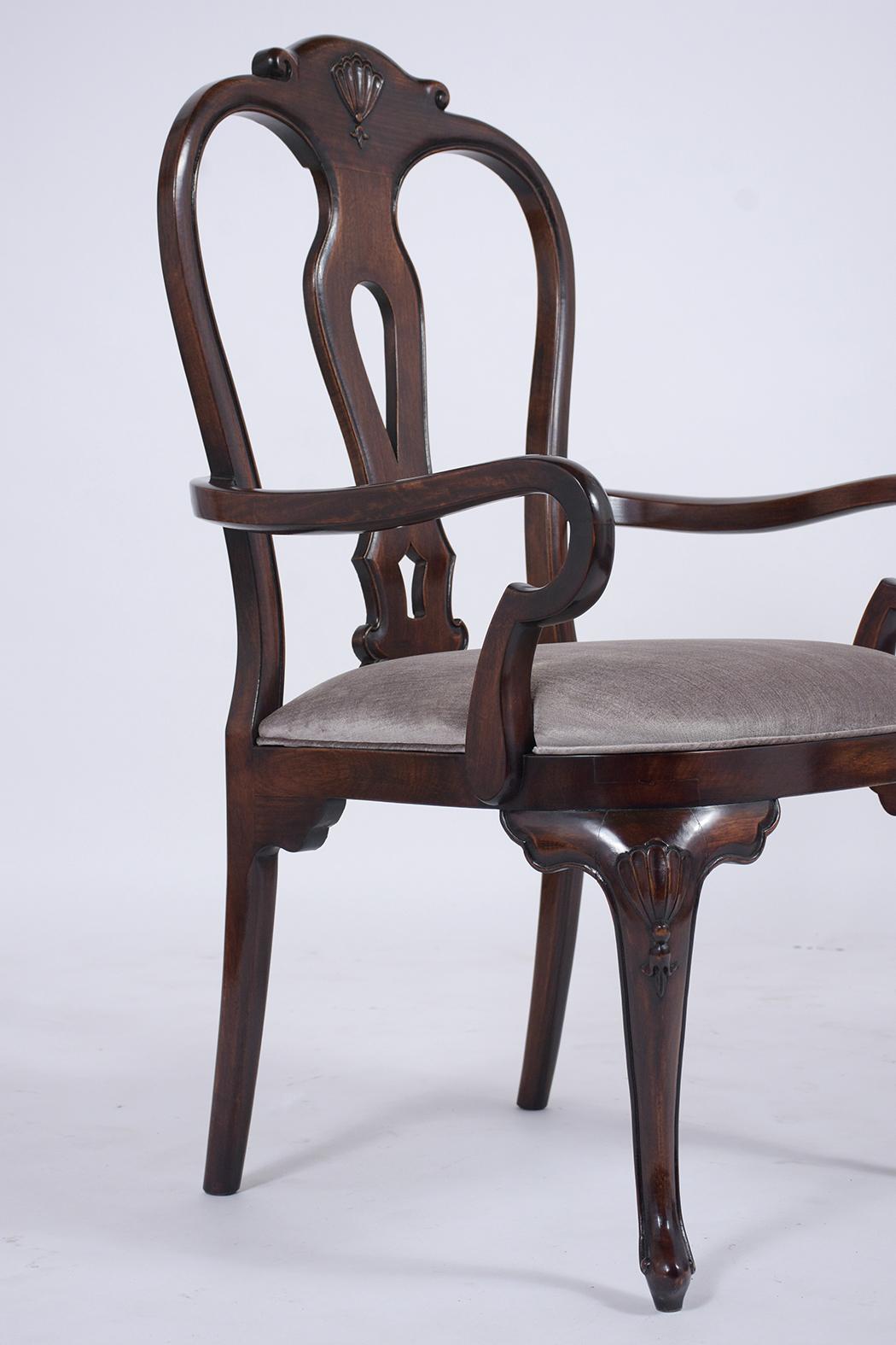 Lacquer Set of Twelve Chippendale Mahogany Dining Chairs