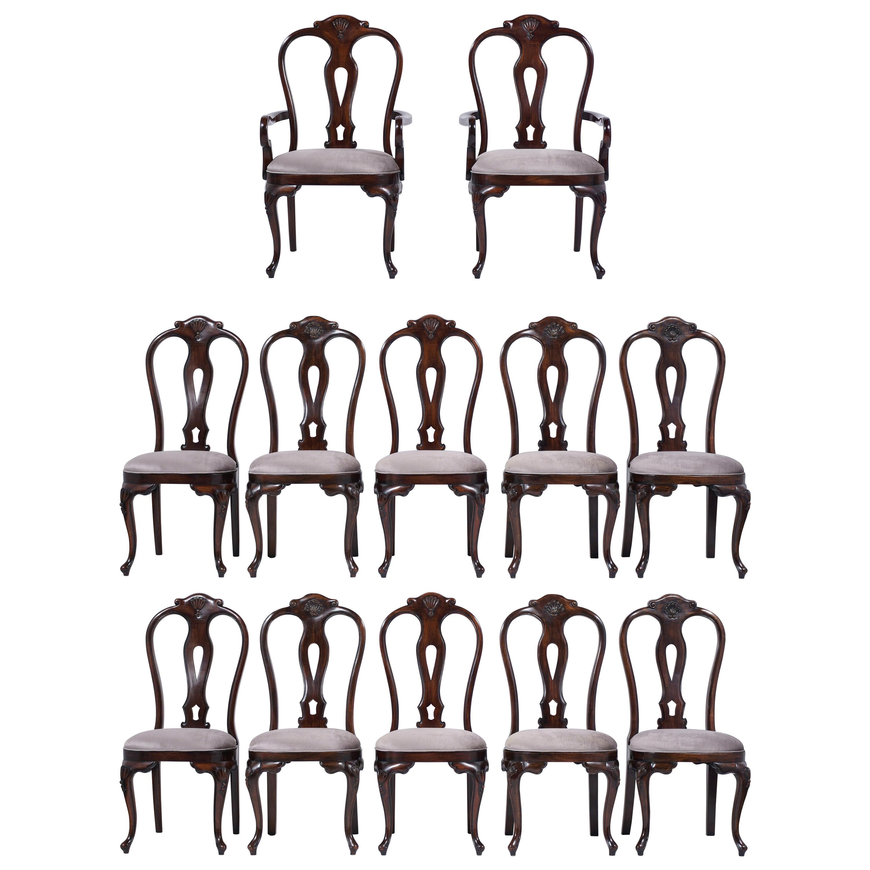 Set of 8 "Classic" Dining Chairs in Mahogany by Harvey Probber at 1stDibs