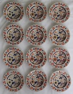 Set of TWELVE Mason's Ashworth Bros Ironstone Bowls Old Japan Ptn, circa 1870